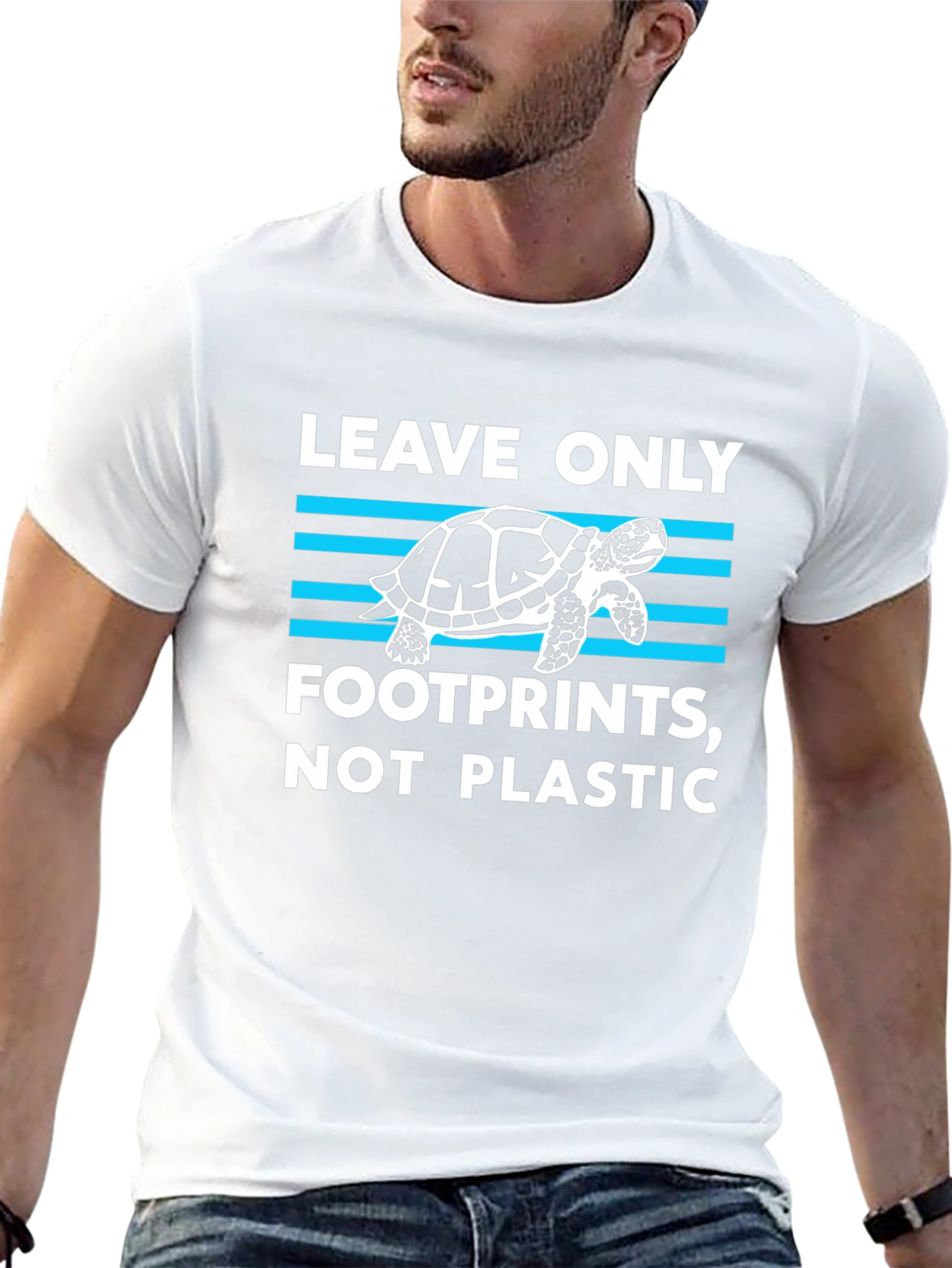 Leave Only Footprints Turtle Graphic Tee