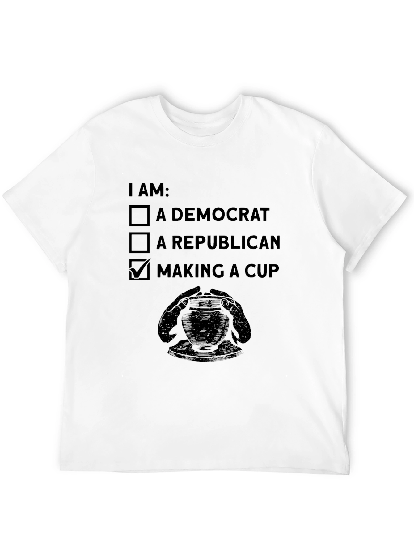 Making a Cup T-Shirt Pottery Ceramic Artist