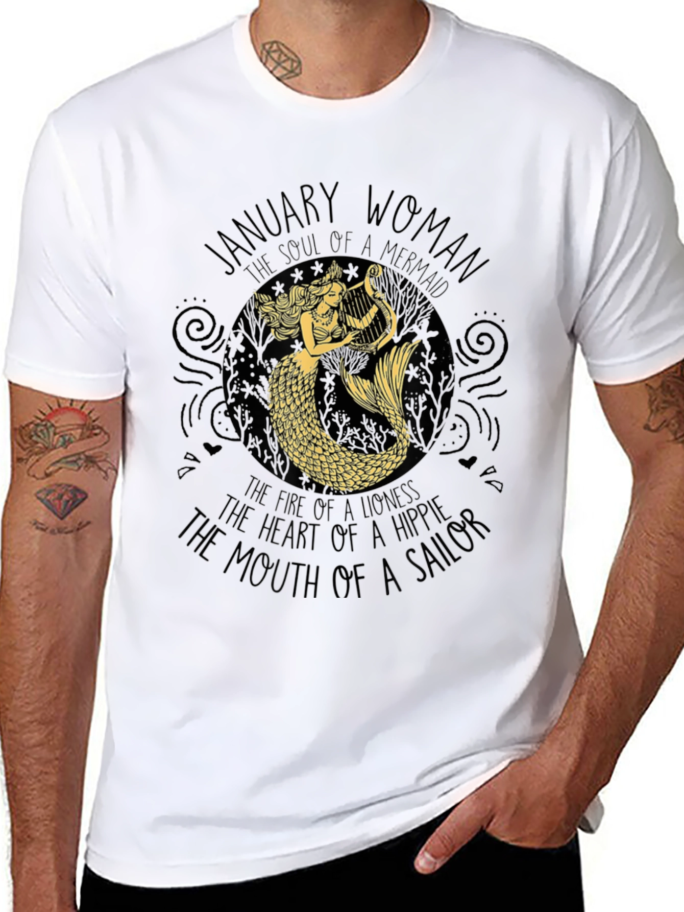 January Woman Mermaid Graphic Tee