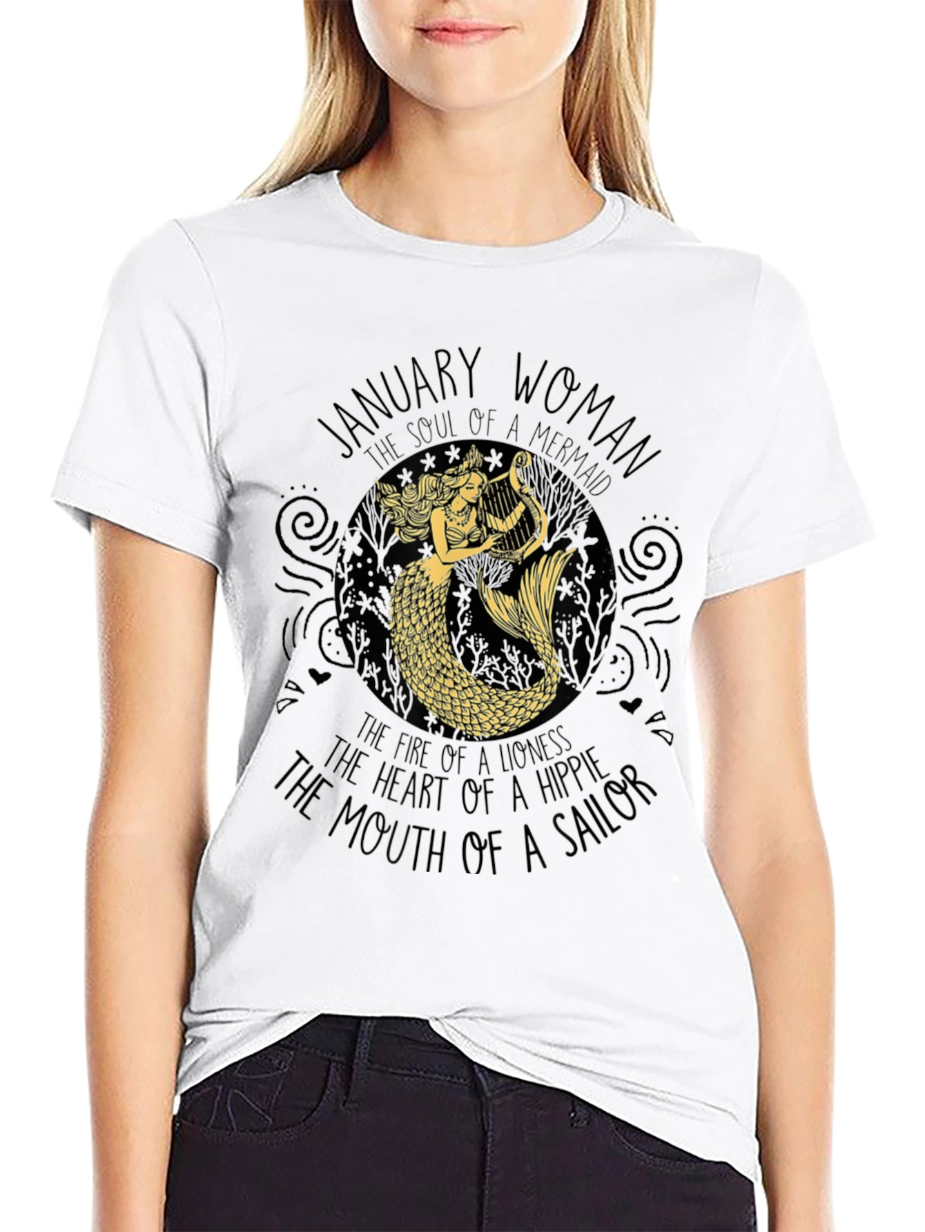 January Woman Mermaid Graphic Tee