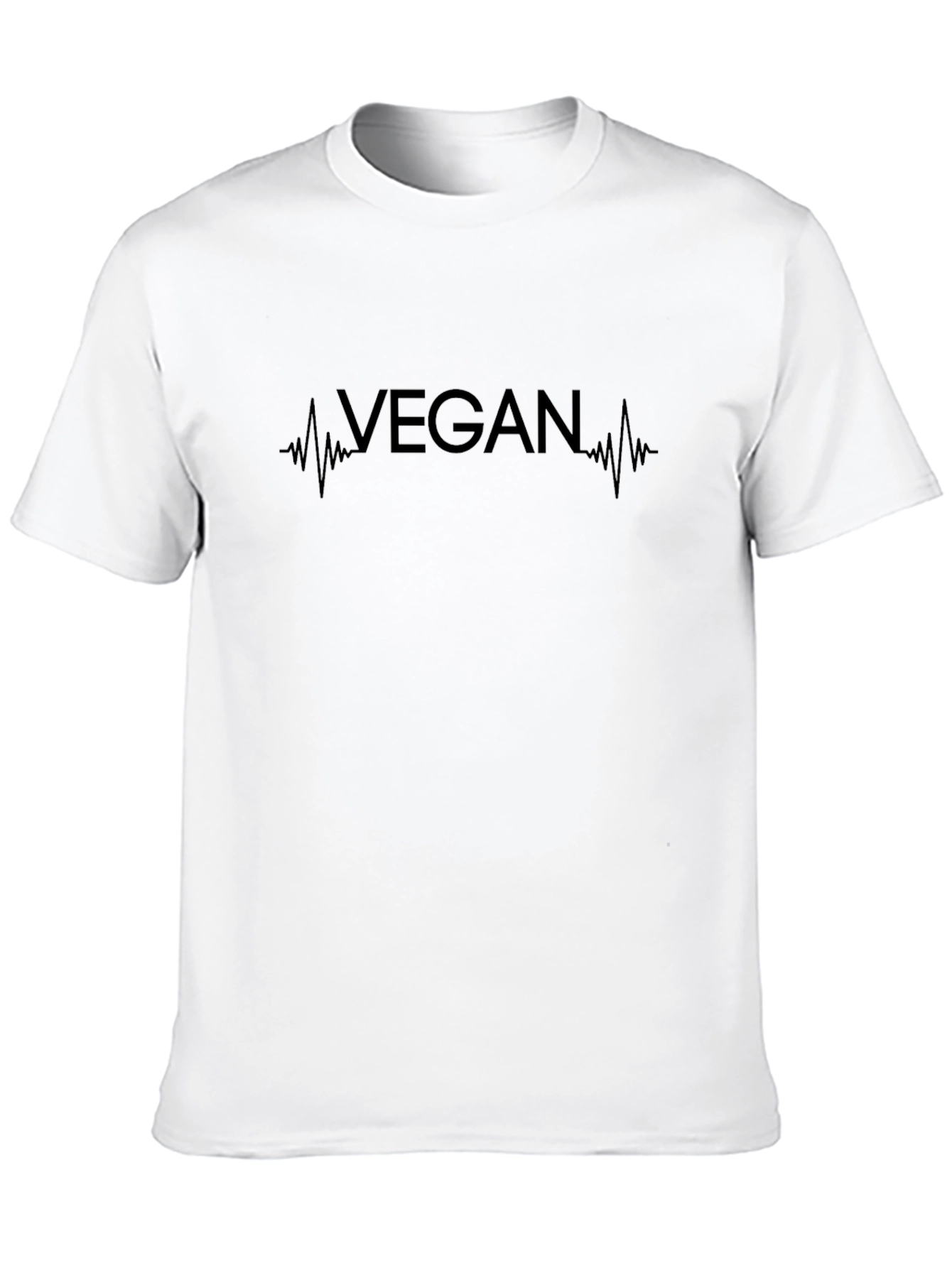 Vegan Heartbeat T-Shirt - Black Graphic Tee