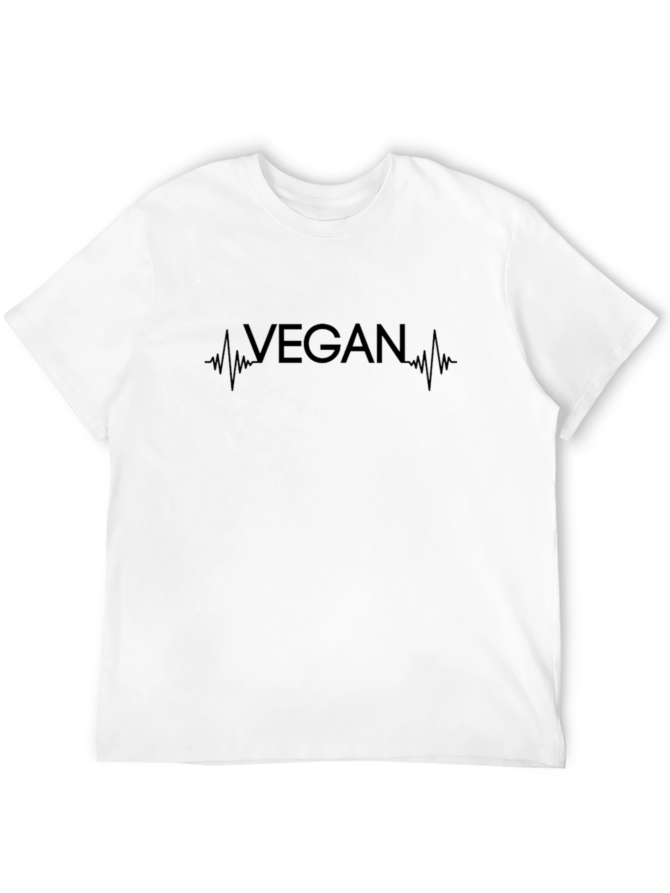 Vegan Heartbeat T-Shirt - Black Graphic Tee