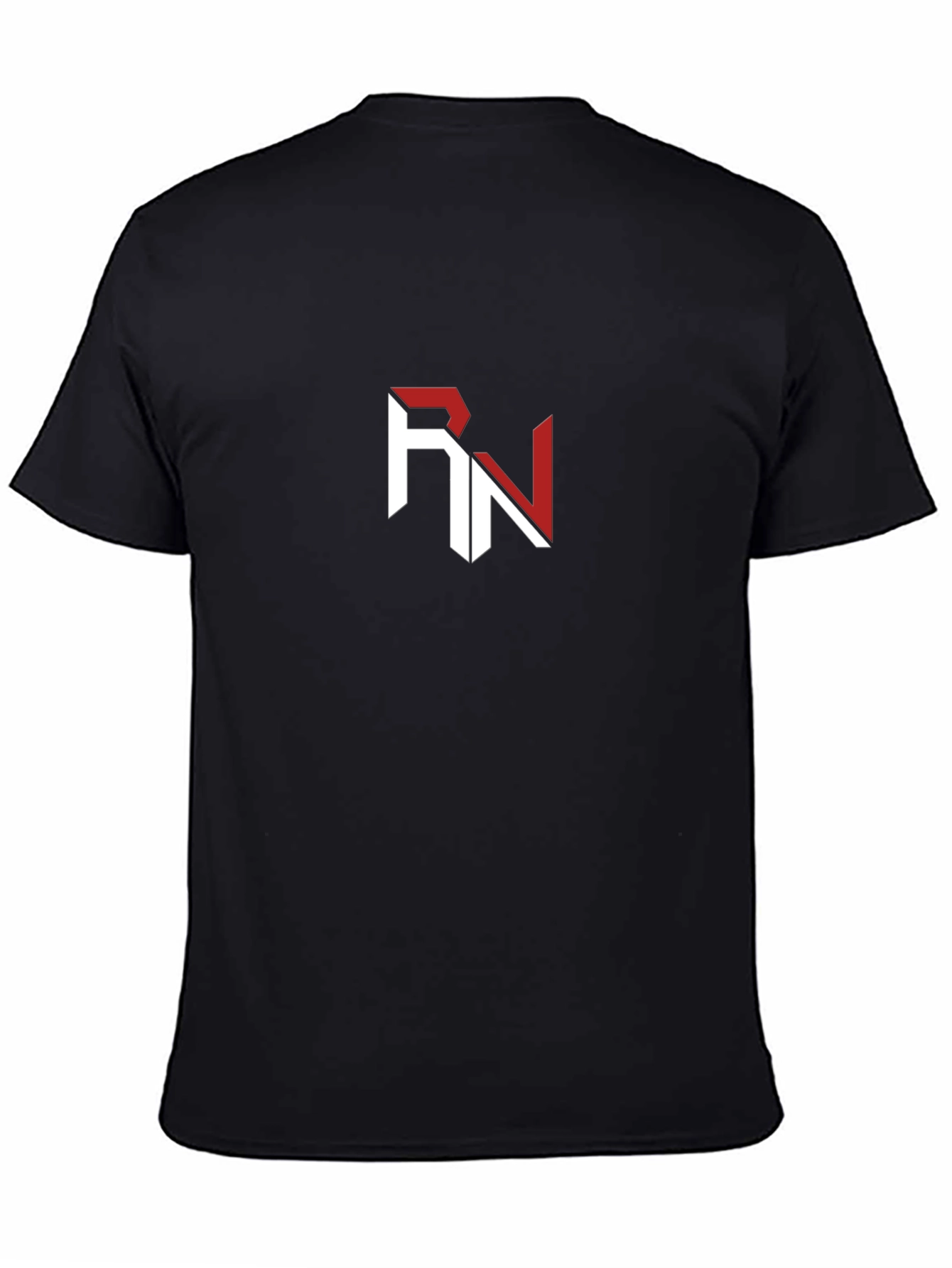 Stylish Black T-Shirt with RN Logo