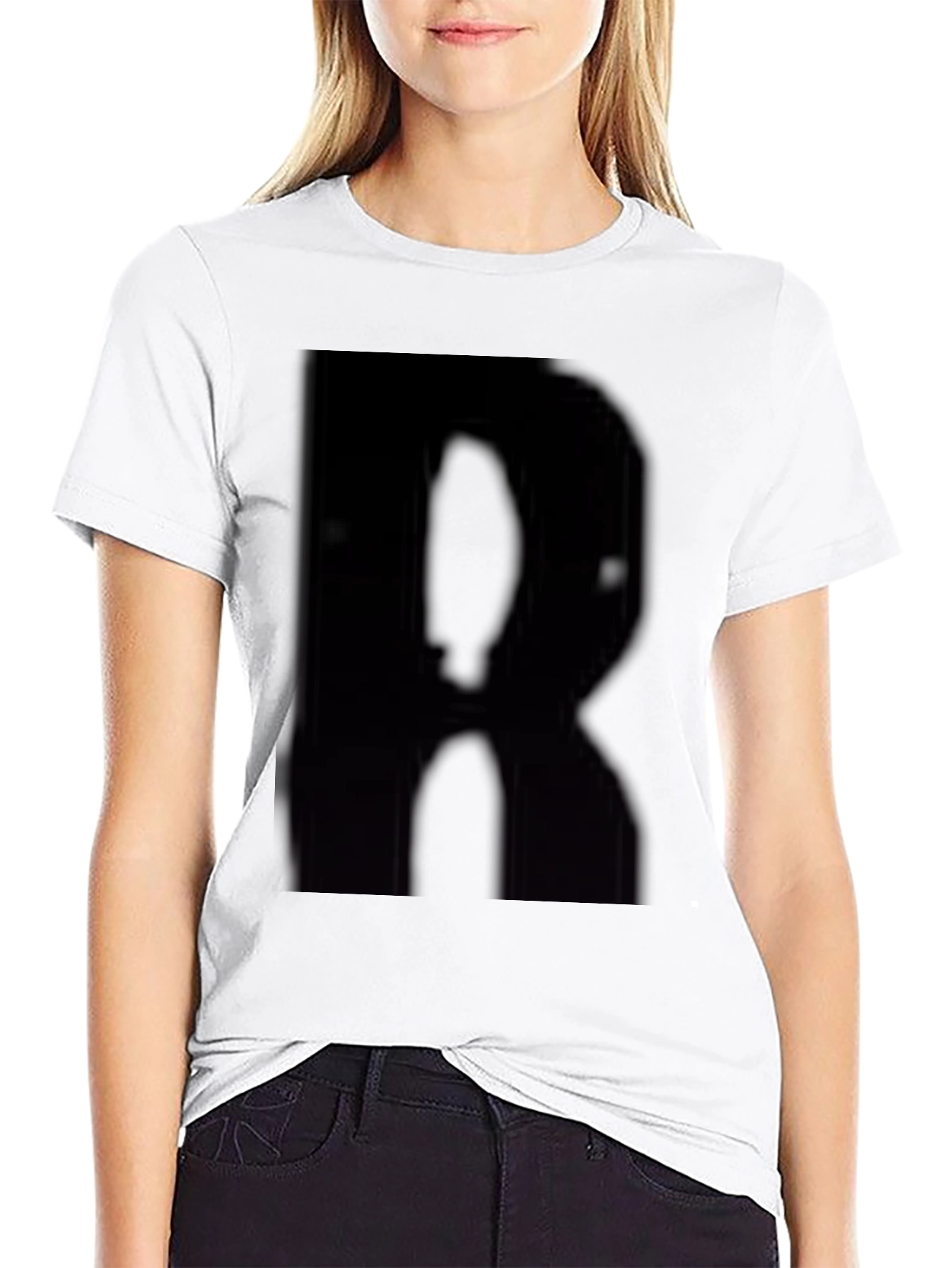 Black T-Shirt with Bold R Design
