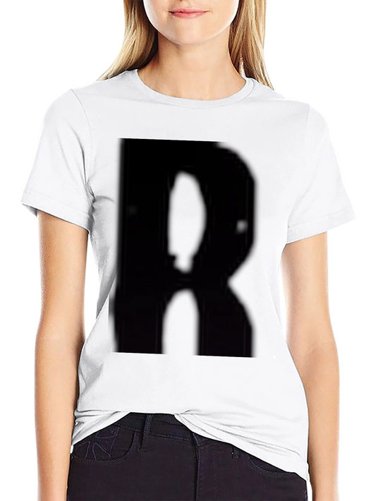 Black T-Shirt with Bold R Design