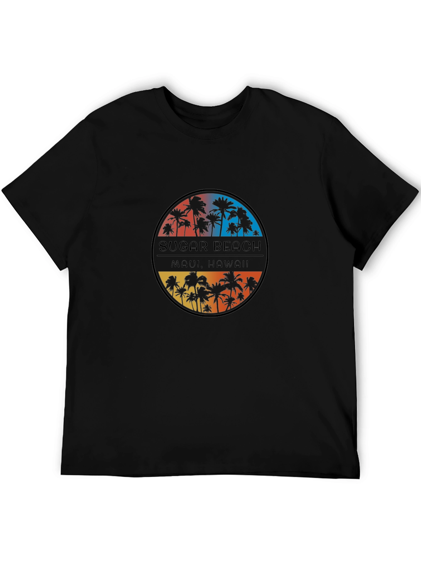 Sugar Beach Maui Hawaii Black T-Shirt