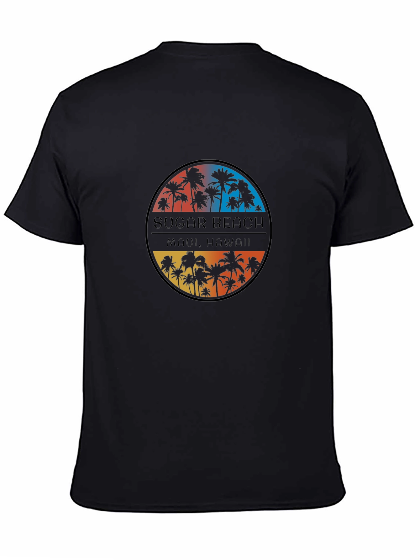 Sugar Beach Maui Hawaii Black T-Shirt