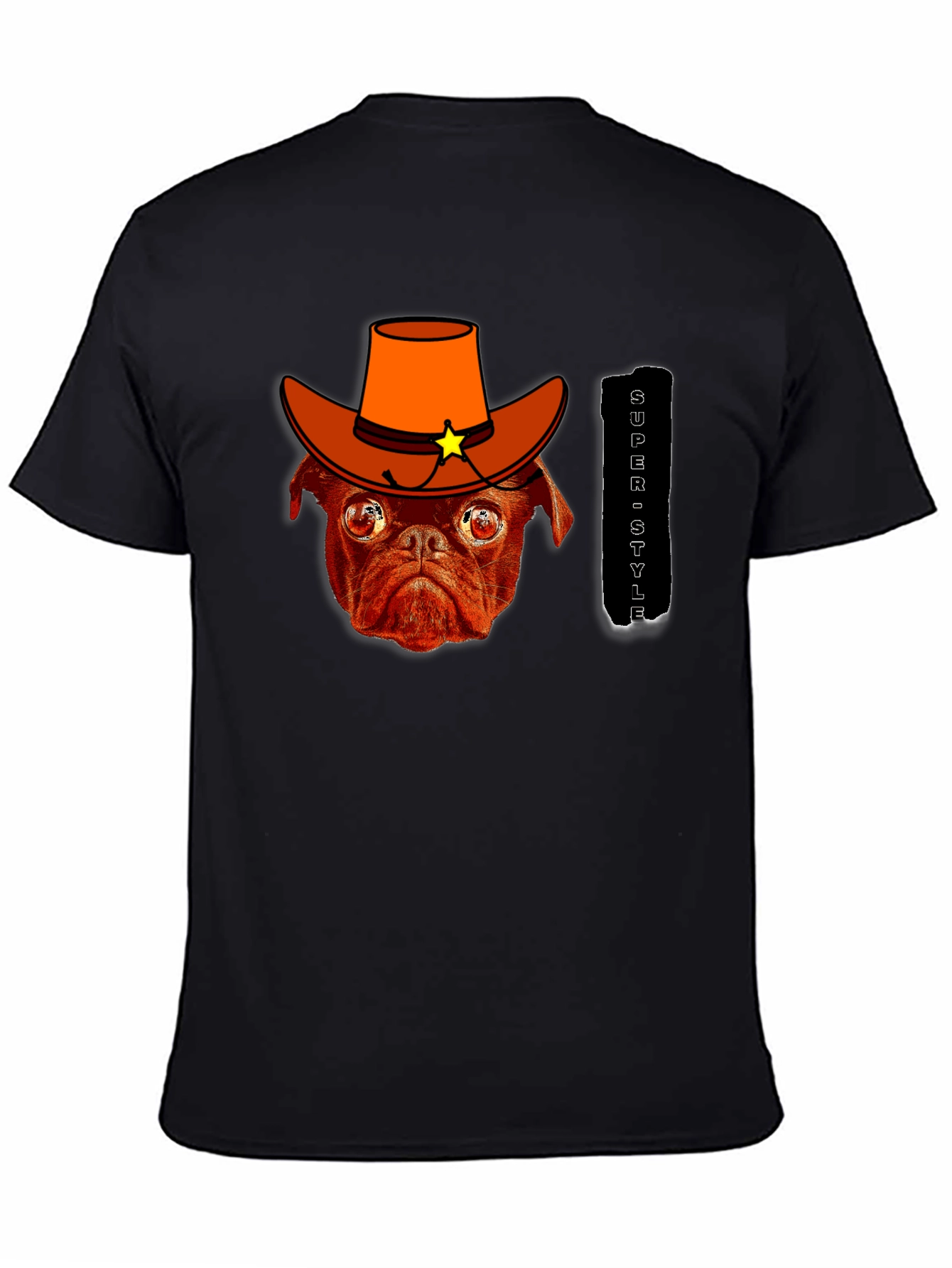Pug Cowboy T-Shirt - Super Style