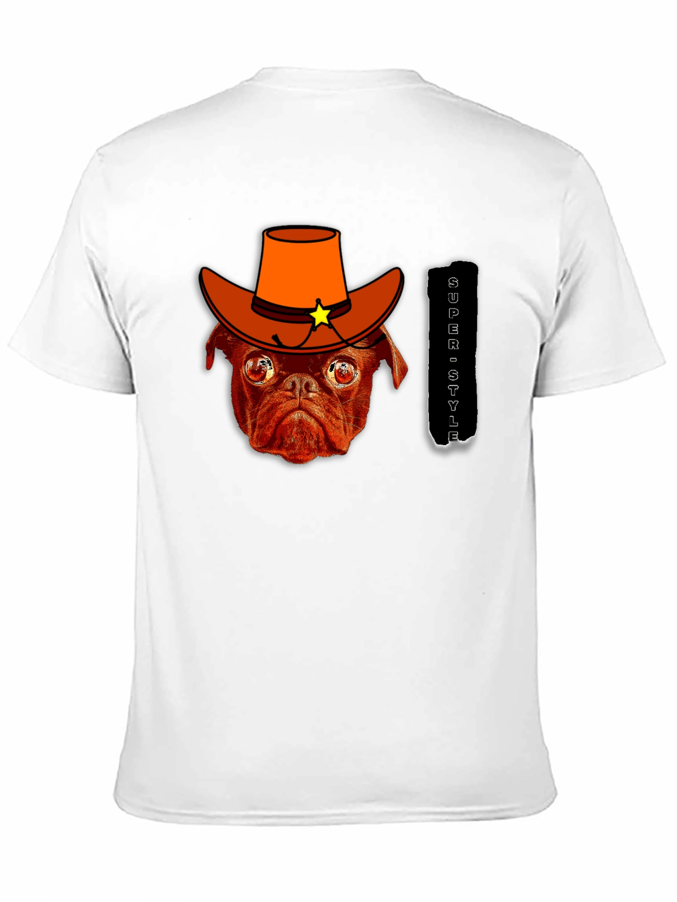 Pug Cowboy T-Shirt - Super Style