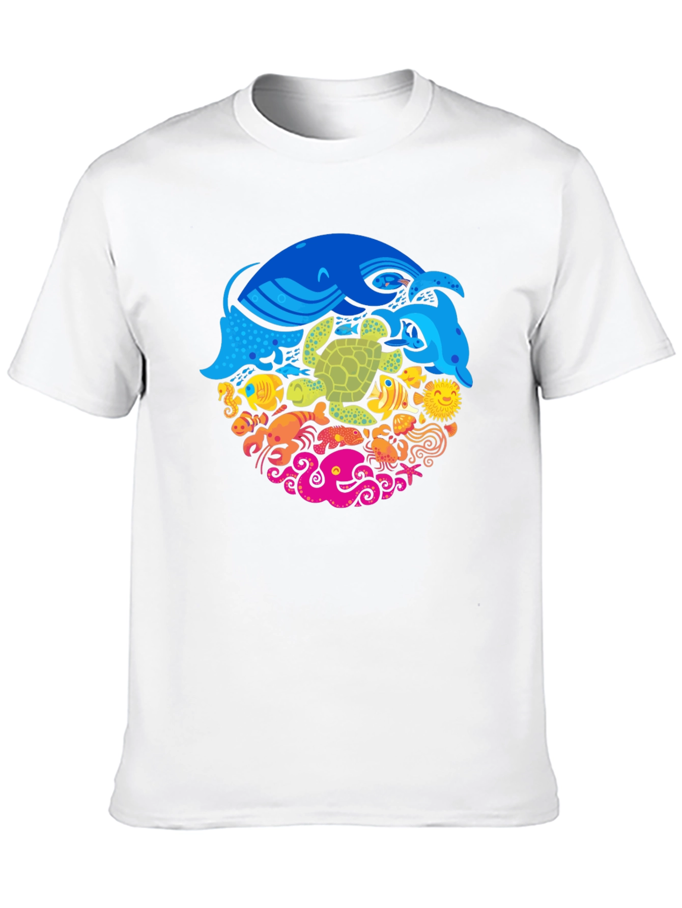 Ocean Life Graphic Tee - Black T-Shirt
