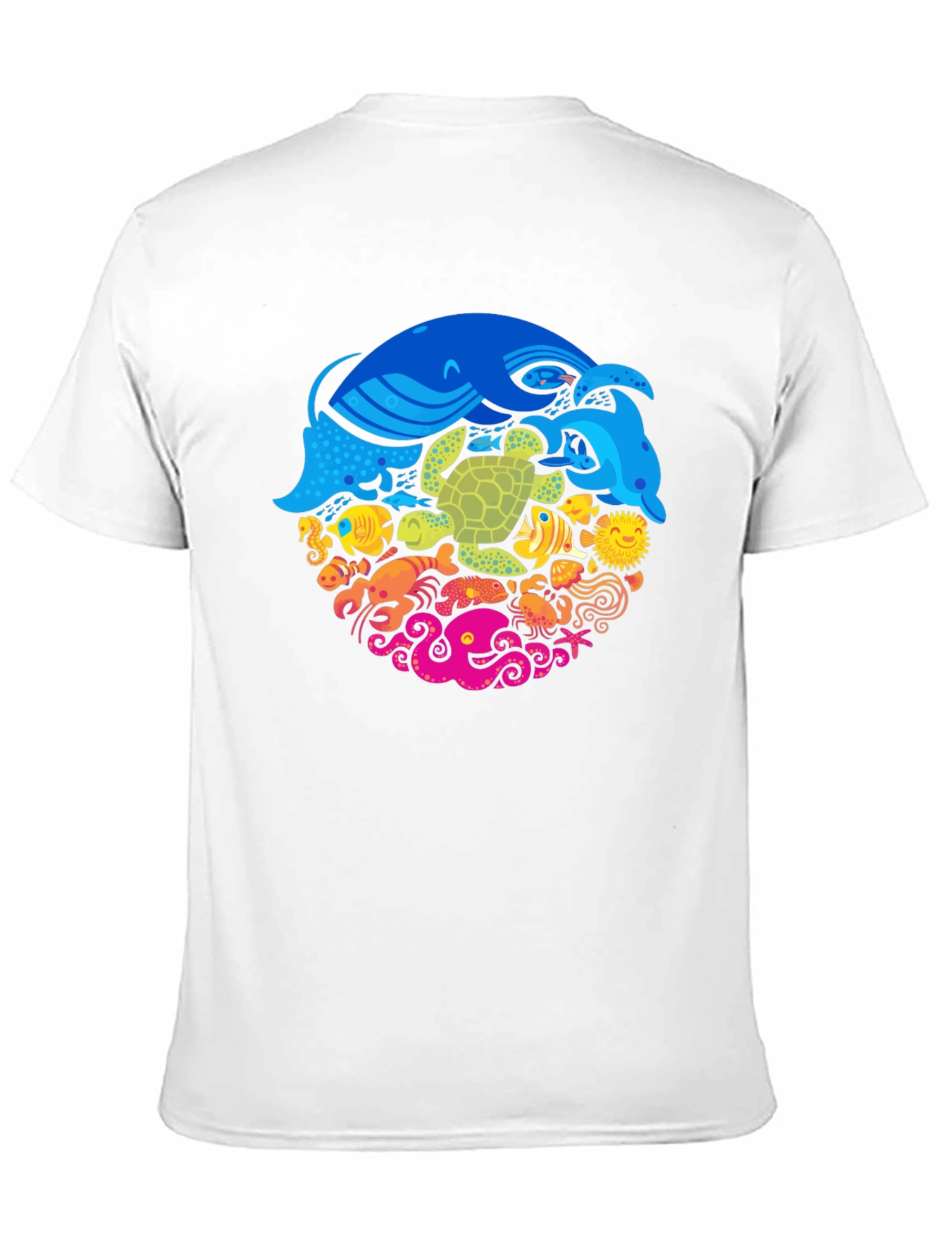 Ocean Life Graphic Tee - Black T-Shirt