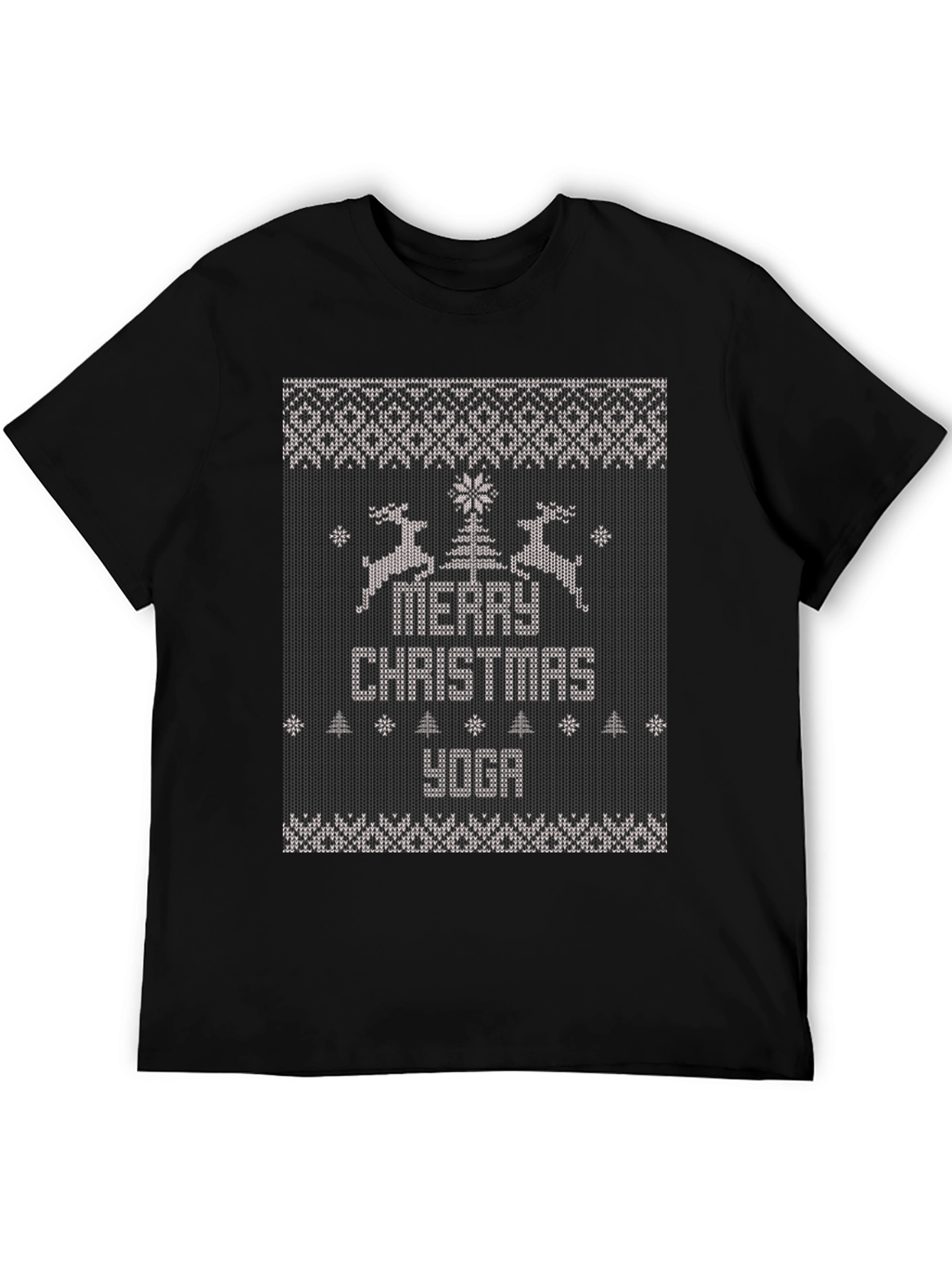 Merry Christmas Yoga Ugly Christmas Sweater T-Shirt