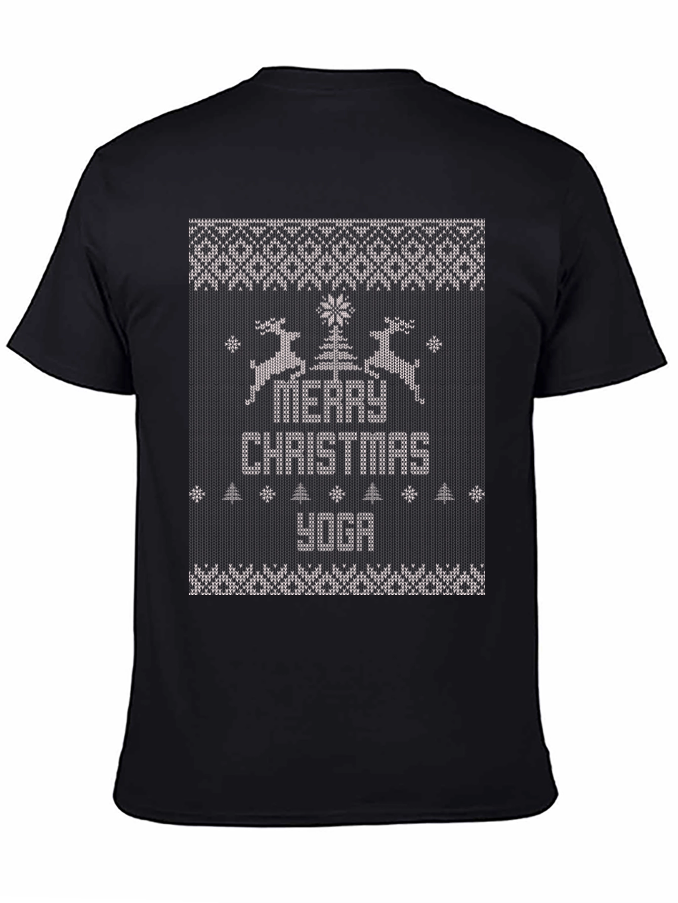 Merry Christmas Yoga Ugly Christmas Sweater T-Shirt