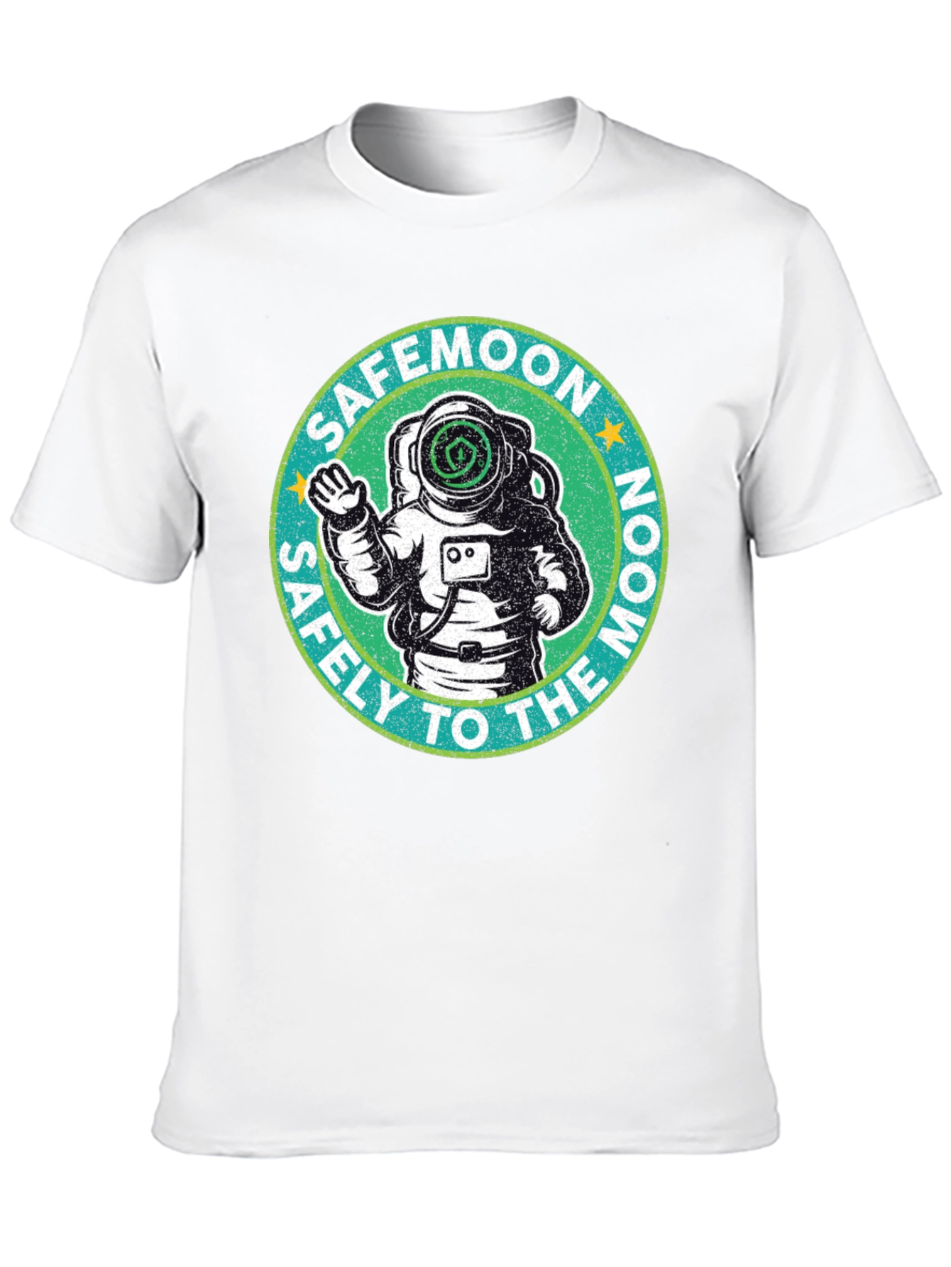 Safemoon Astronaut Black T-Shirt - Safely to the Moon!