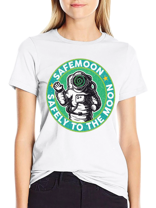 Safemoon Astronaut Black T-Shirt - Safely to the Moon!