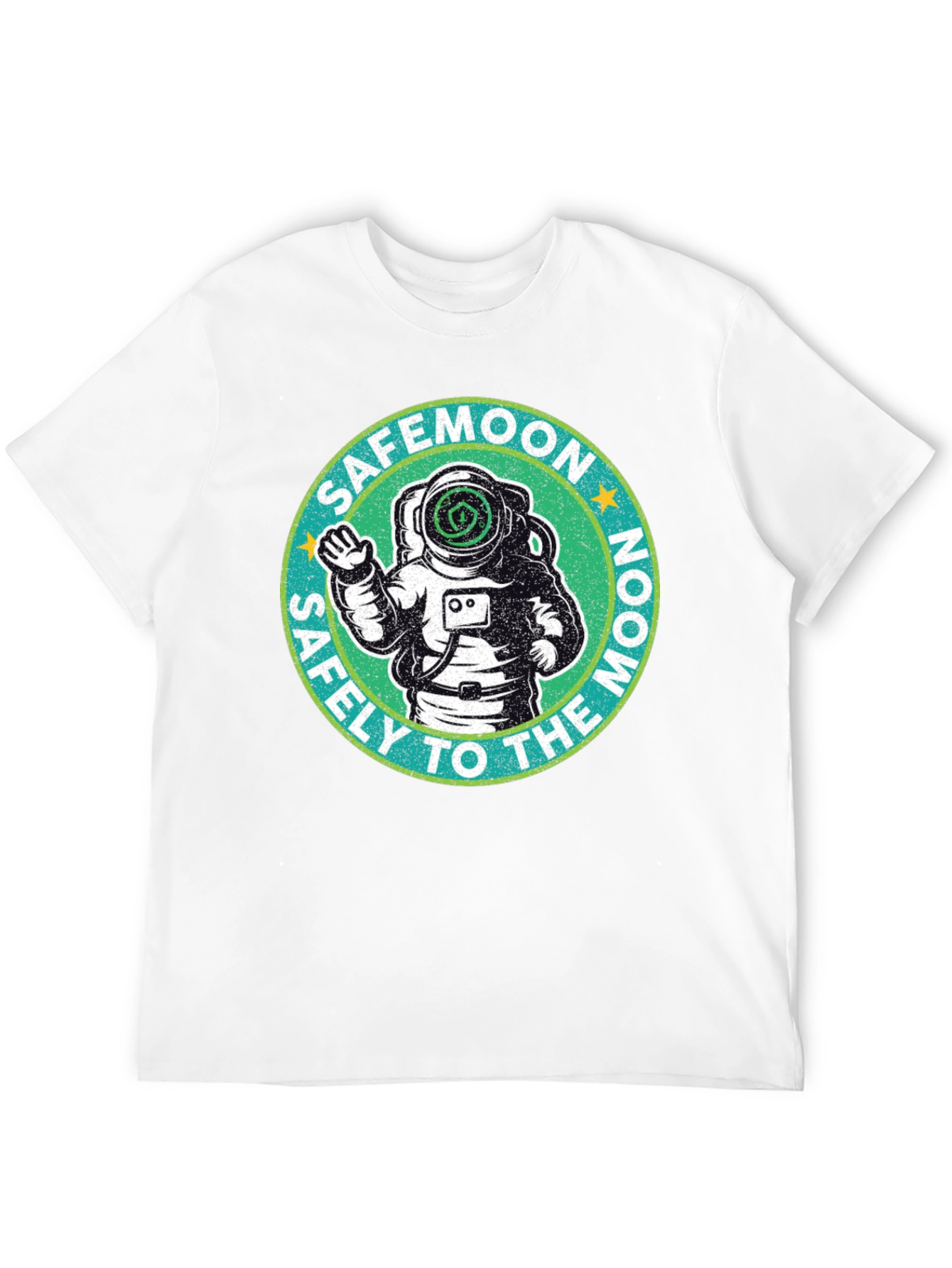 Safemoon Astronaut Black T-Shirt - Safely to the Moon!