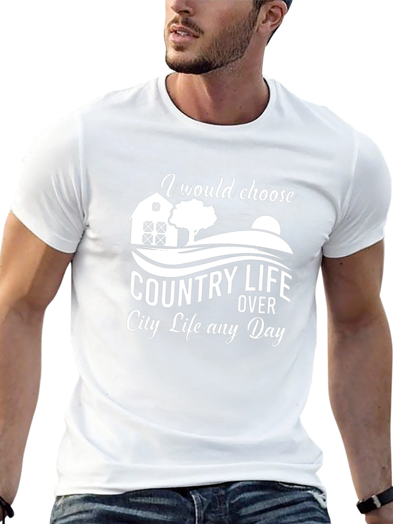 Country Life Black Graphic Tee