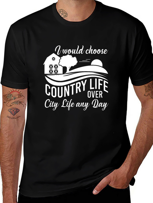 Country Life Black Graphic Tee