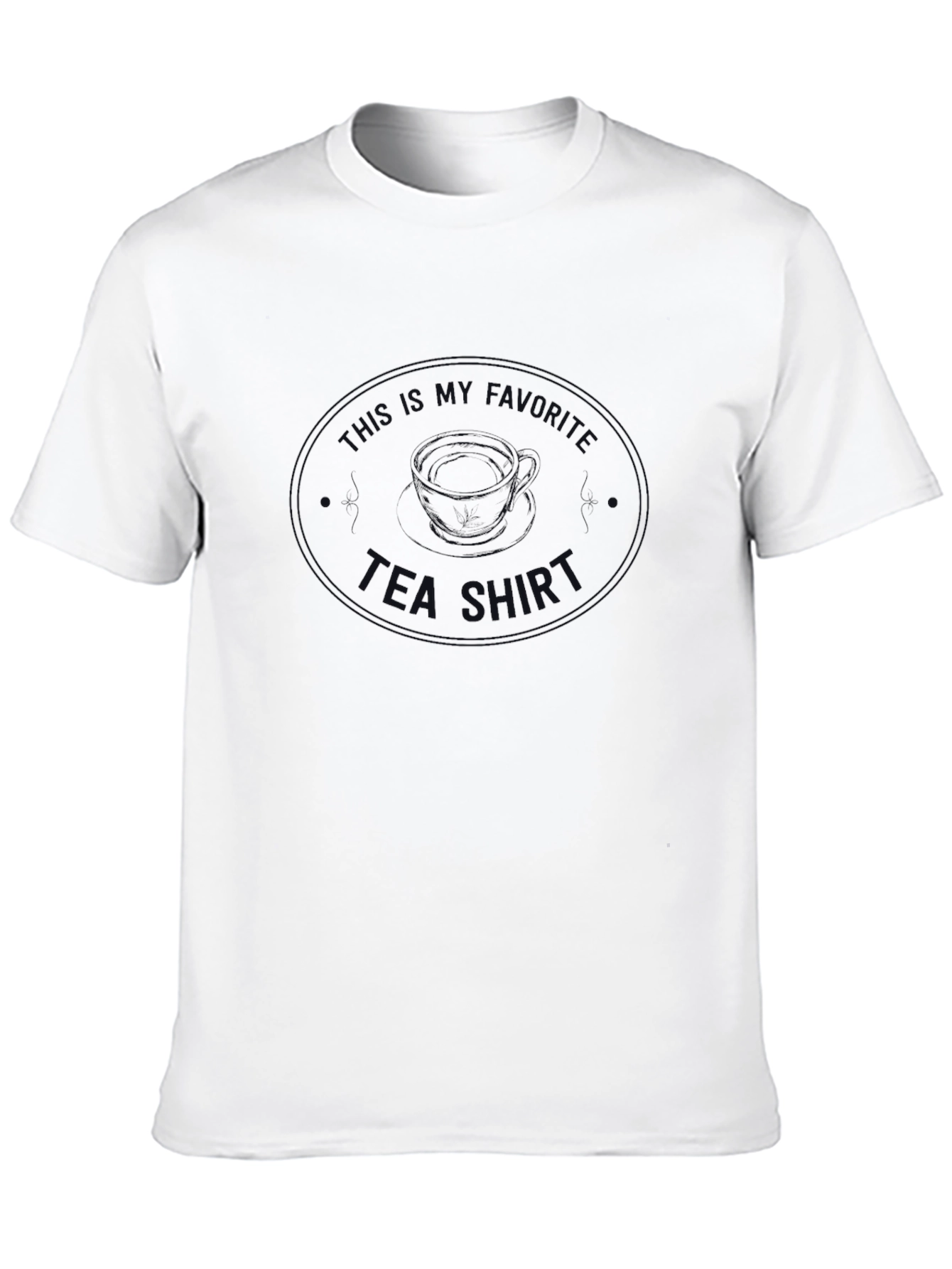 Black This Is My Favorite Tea Graphic T-Shirt