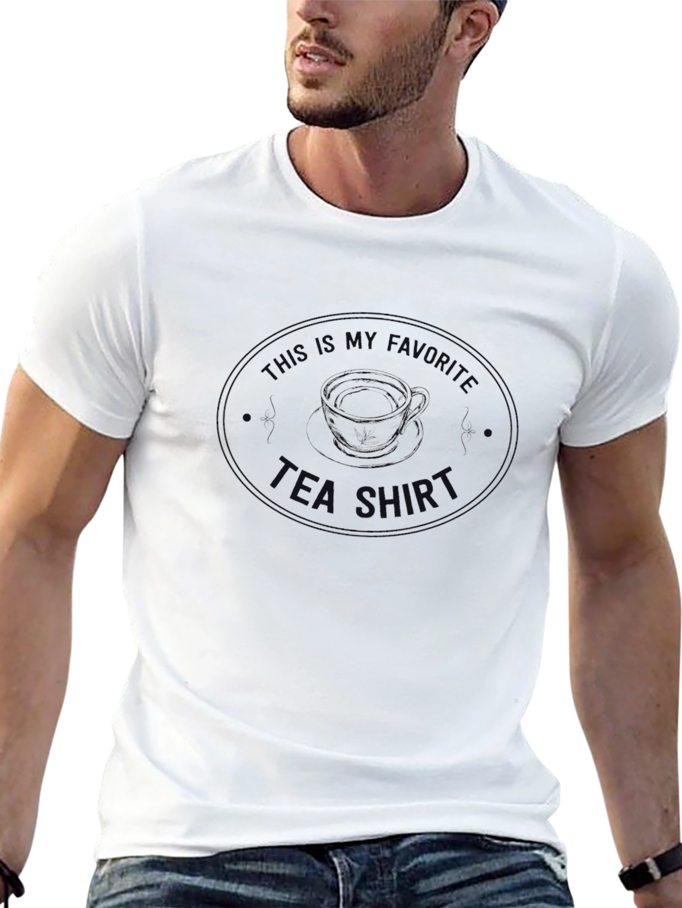 Black This Is My Favorite Tea Graphic T-Shirt