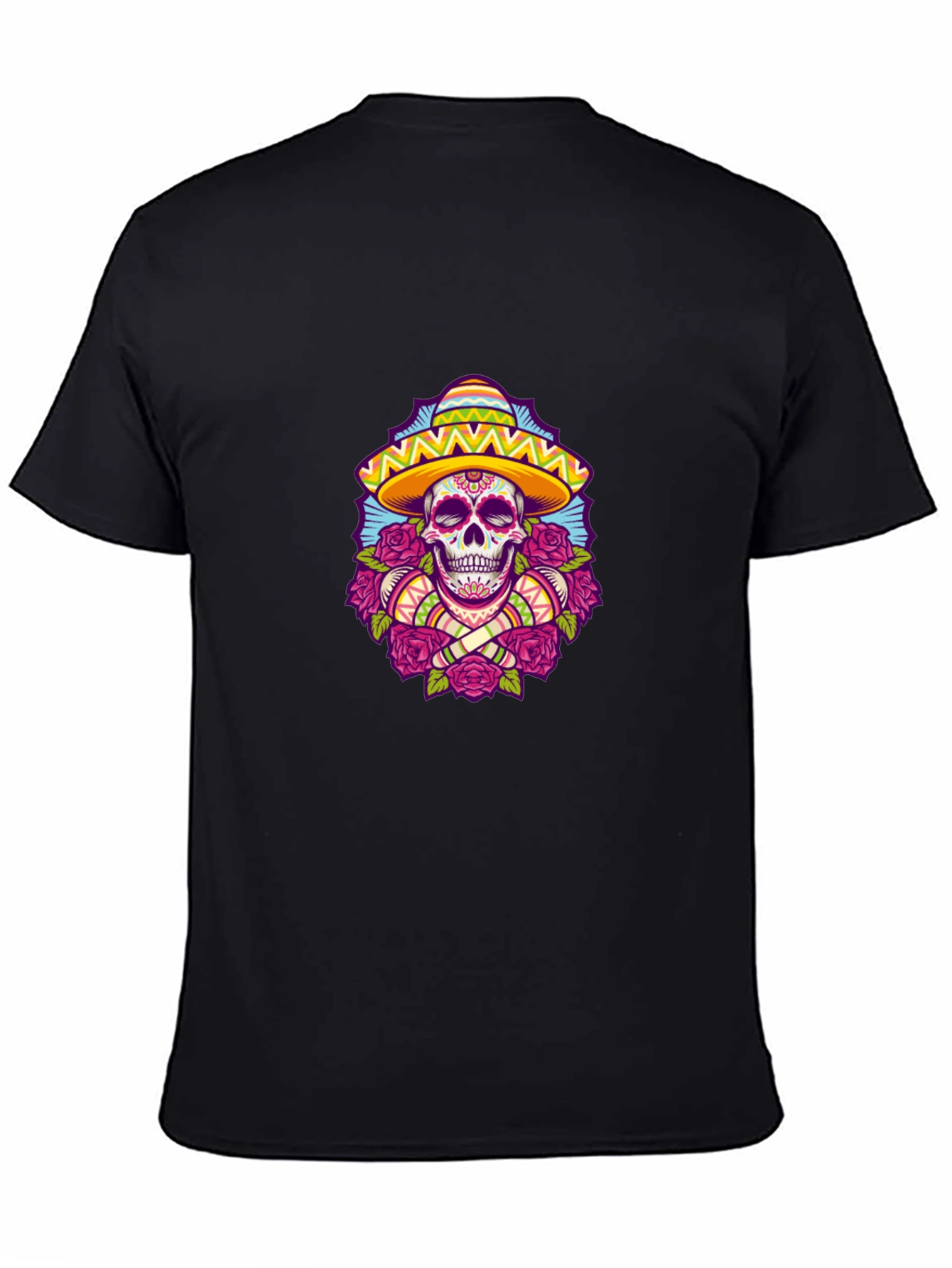 Day of the Dead Skull T-Shirt - Black