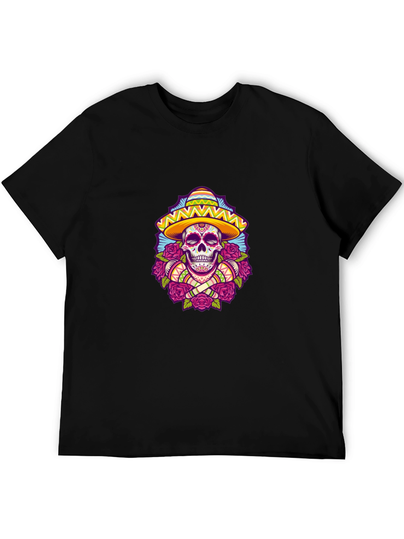 Day of the Dead Skull T-Shirt - Black