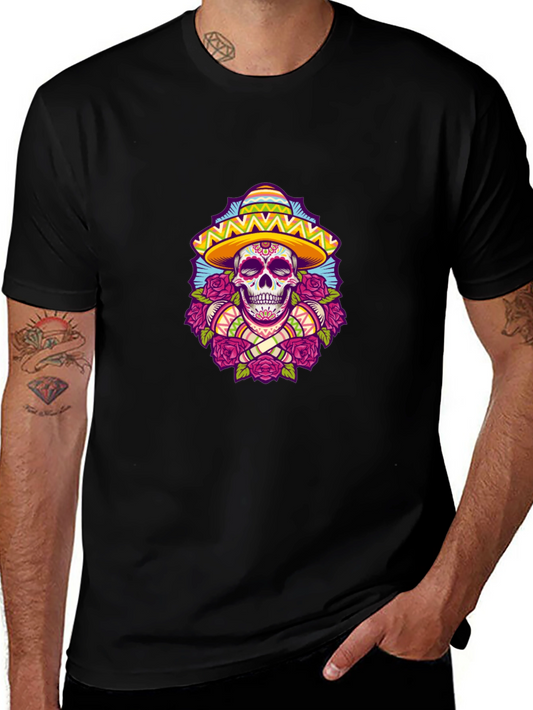 Day of the Dead Skull T-Shirt - Black