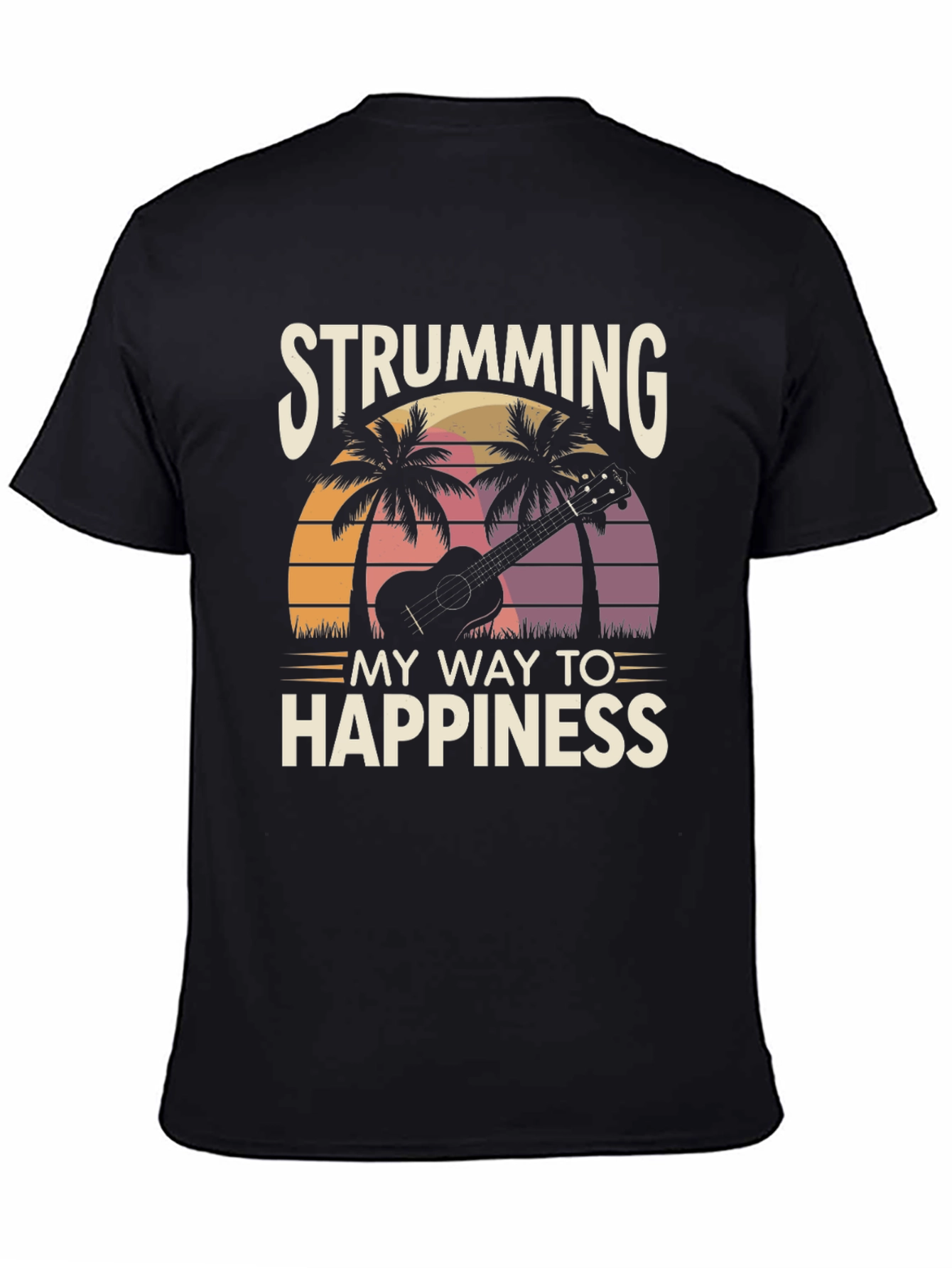 Strumming to Happiness Graphic T-Shirt