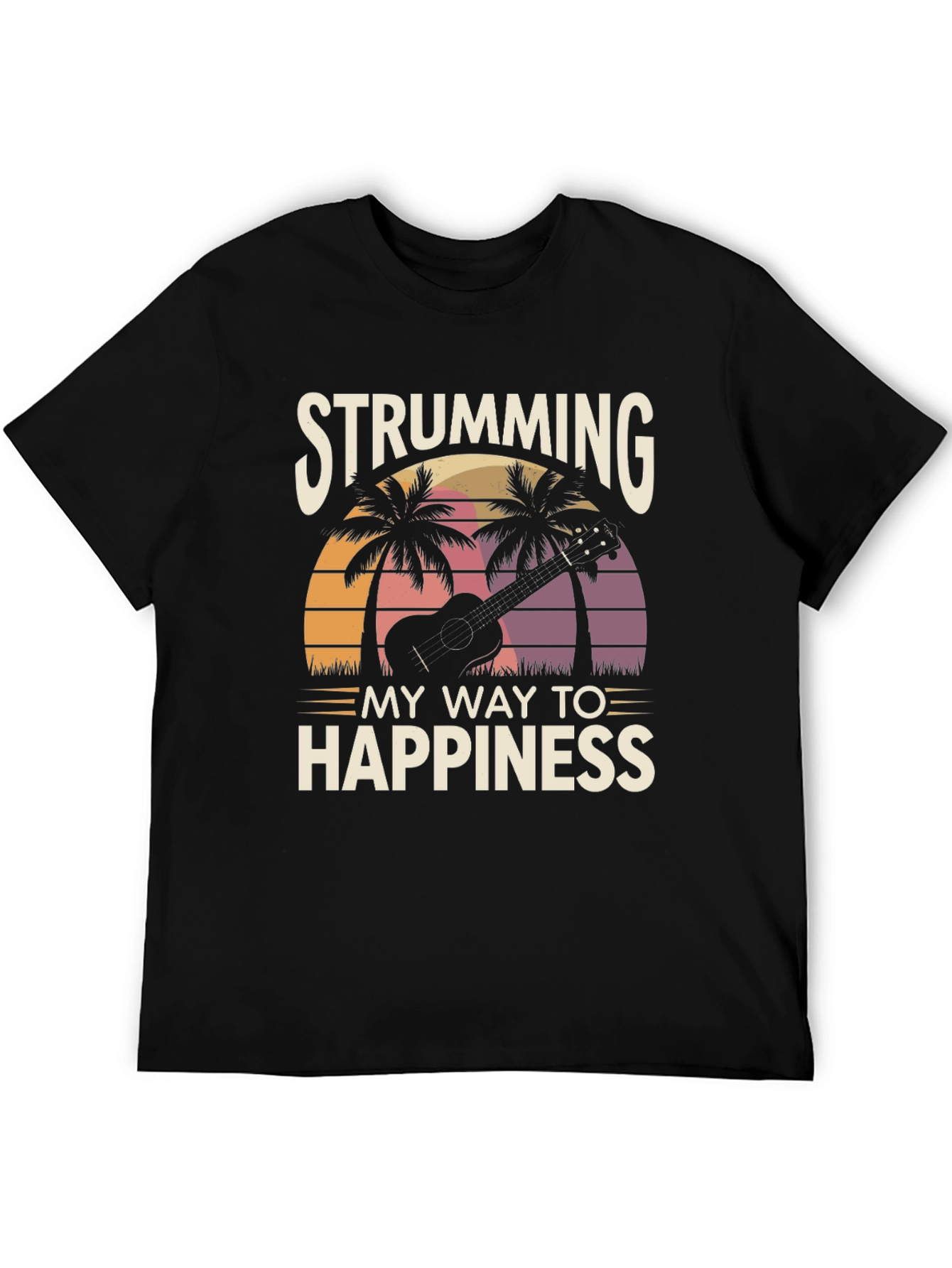 Strumming to Happiness Graphic T-Shirt