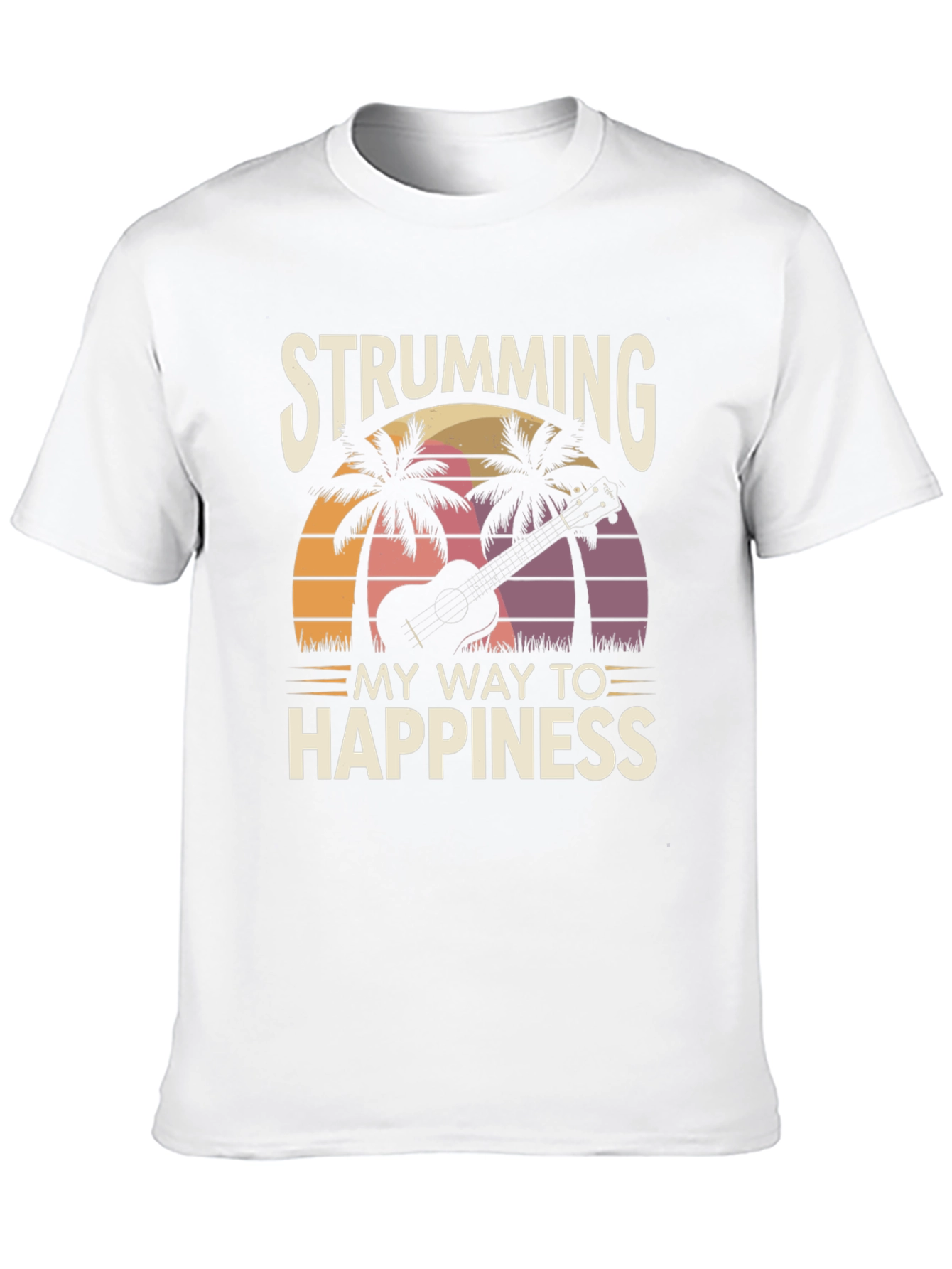 Strumming to Happiness Graphic T-Shirt