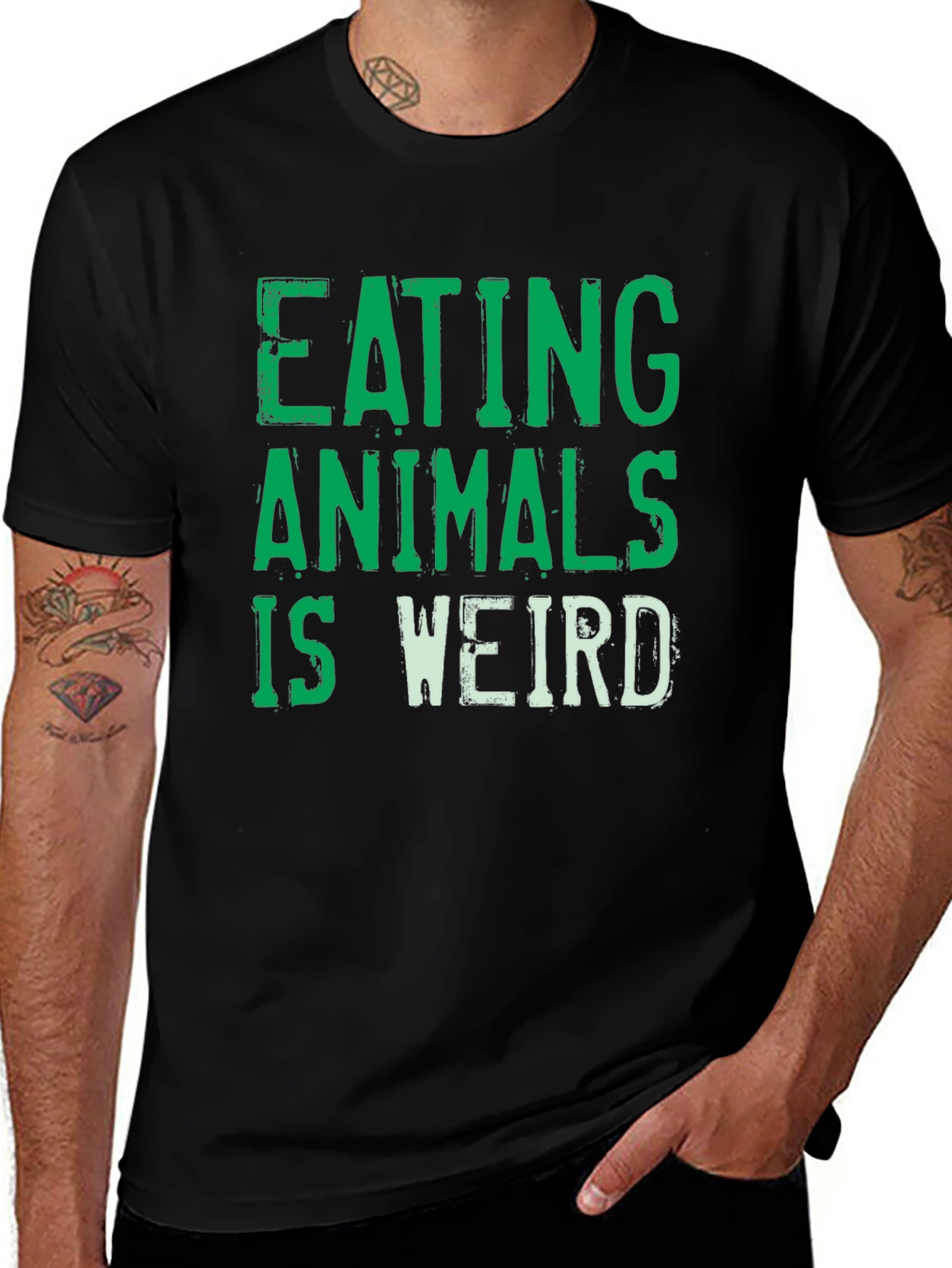 Eating Animals is Weird Graphic Tee - Vegan Shirt