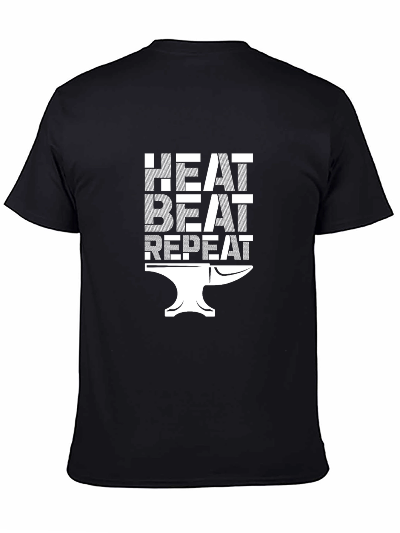 Heat Beat Repeat Blacksmith Anvil Graphic T-Shirt
