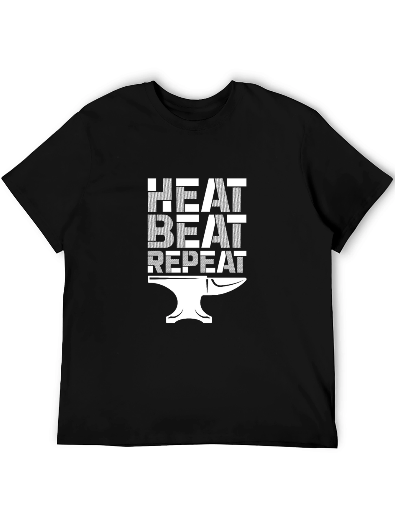 Heat Beat Repeat Blacksmith Anvil Graphic T-Shirt