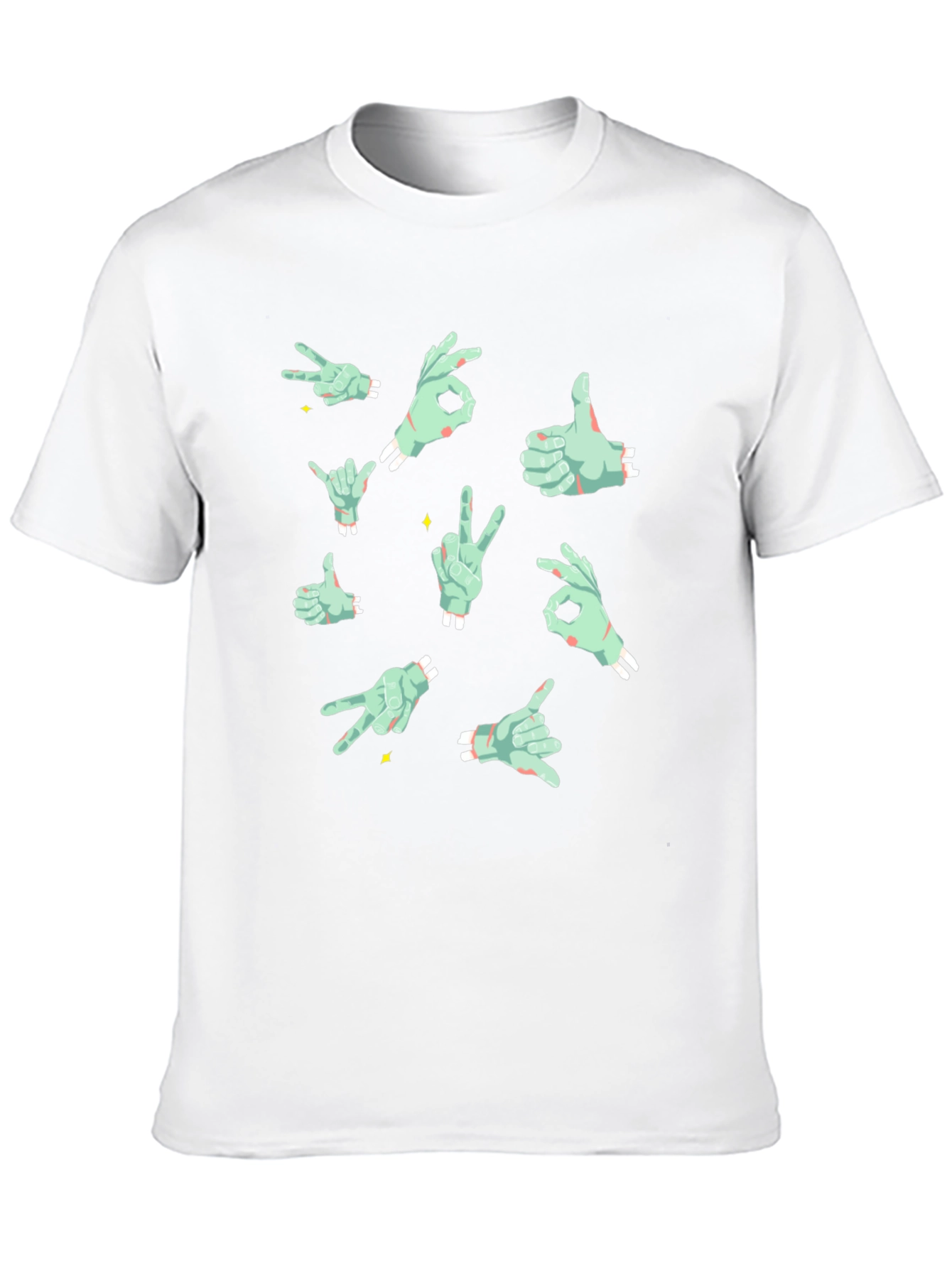 Zombie Hand Sign T-Shirt - Cool Graphic Tee