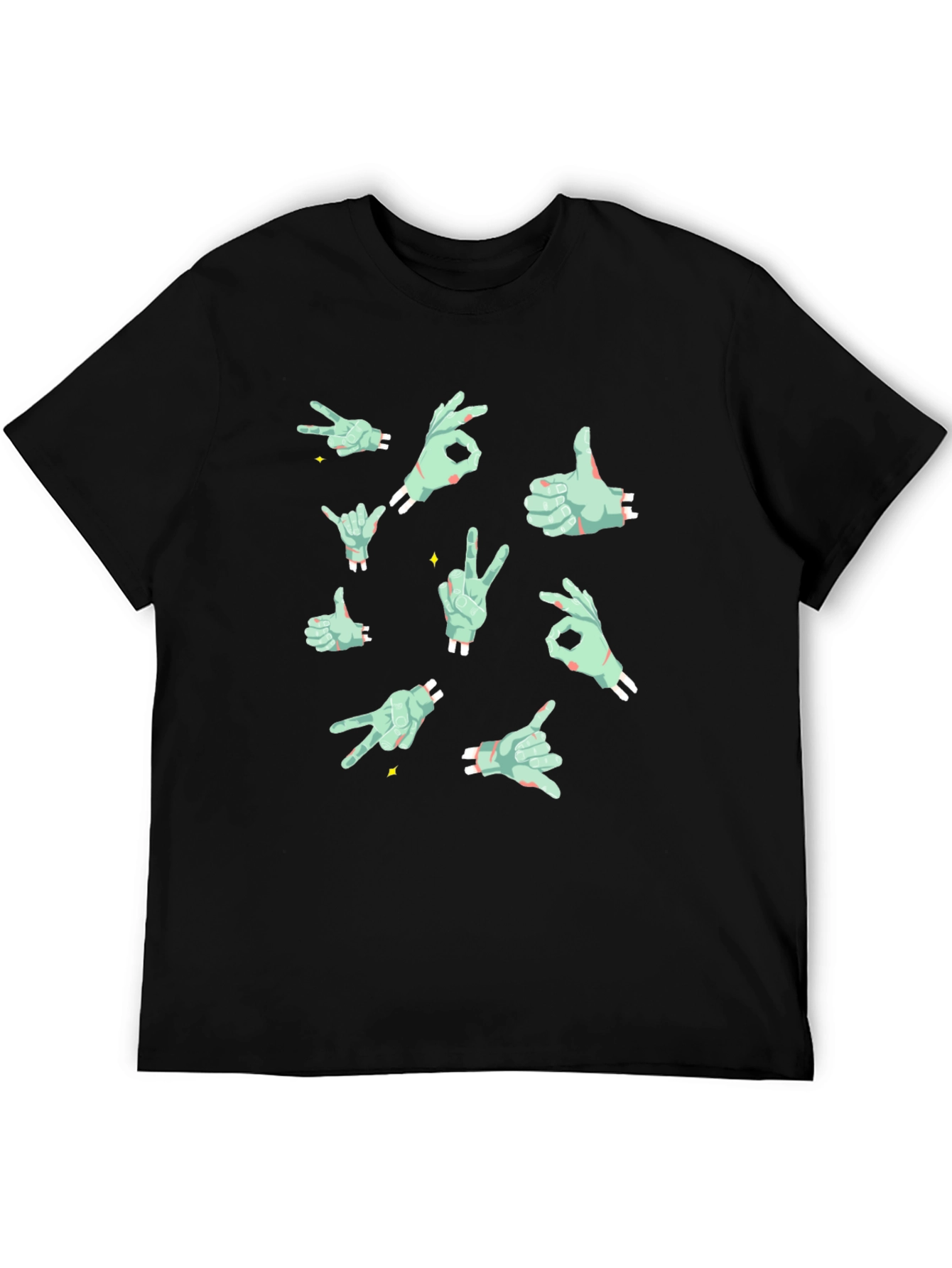 Zombie Hand Sign T-Shirt - Cool Graphic Tee