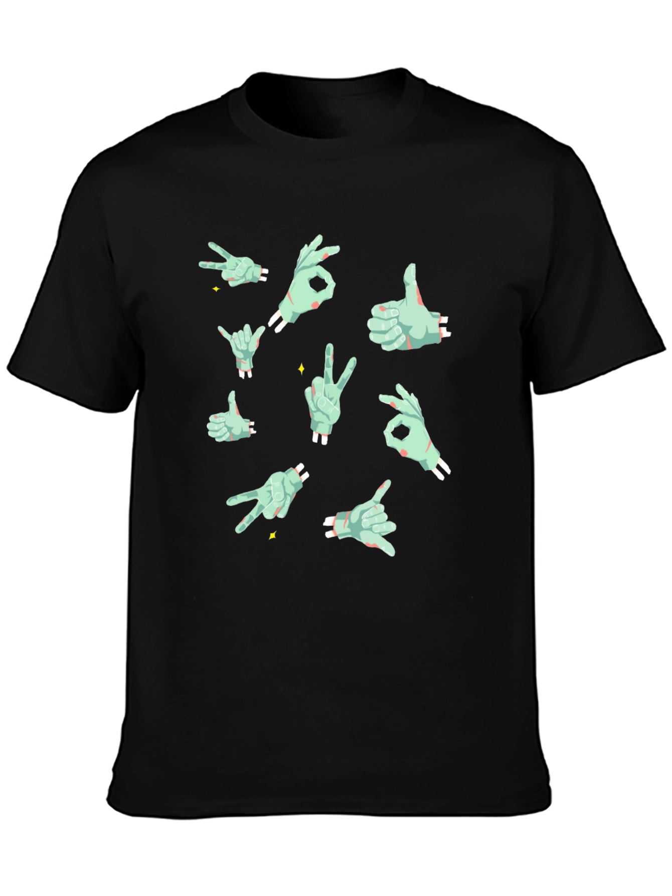 Zombie Hand Sign T-Shirt - Cool Graphic Tee