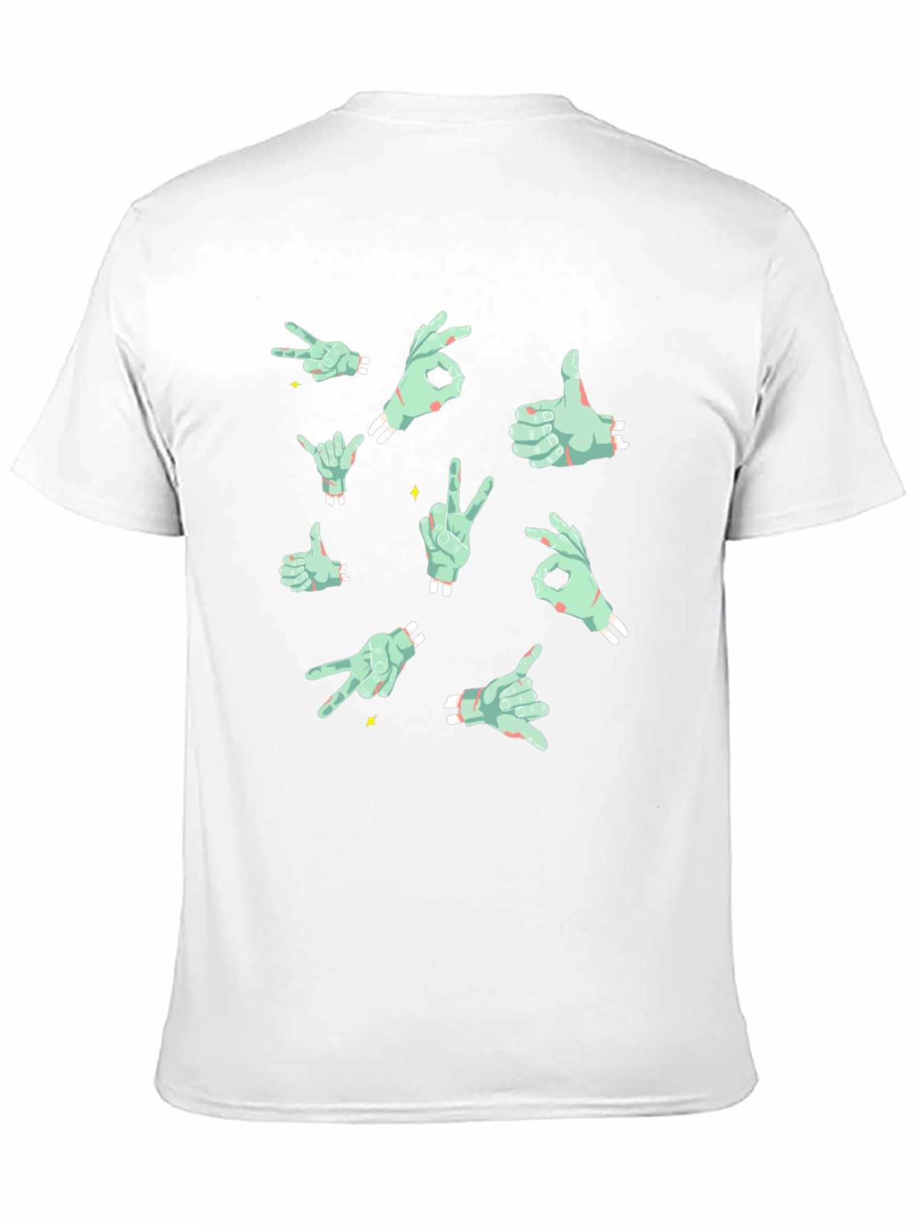 Zombie Hand Sign T-Shirt - Cool Graphic Tee