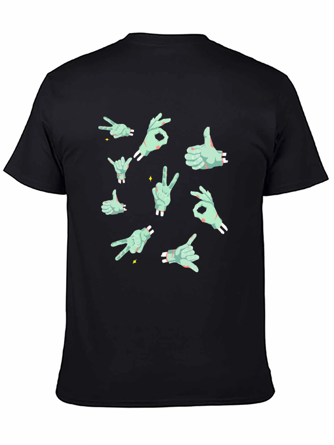 Zombie Hand Sign T-Shirt - Cool Graphic Tee