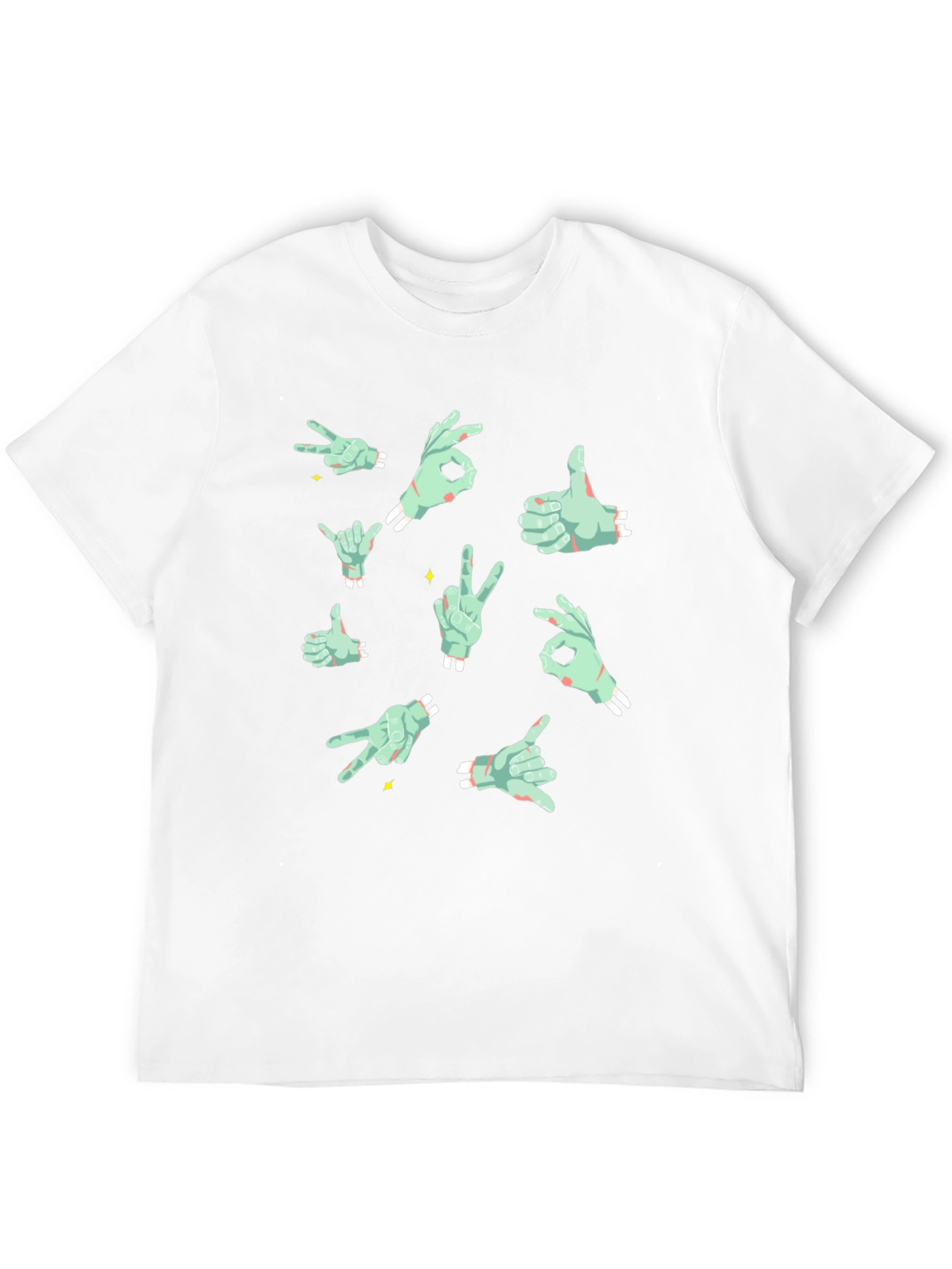 Zombie Hand Sign T-Shirt - Cool Graphic Tee