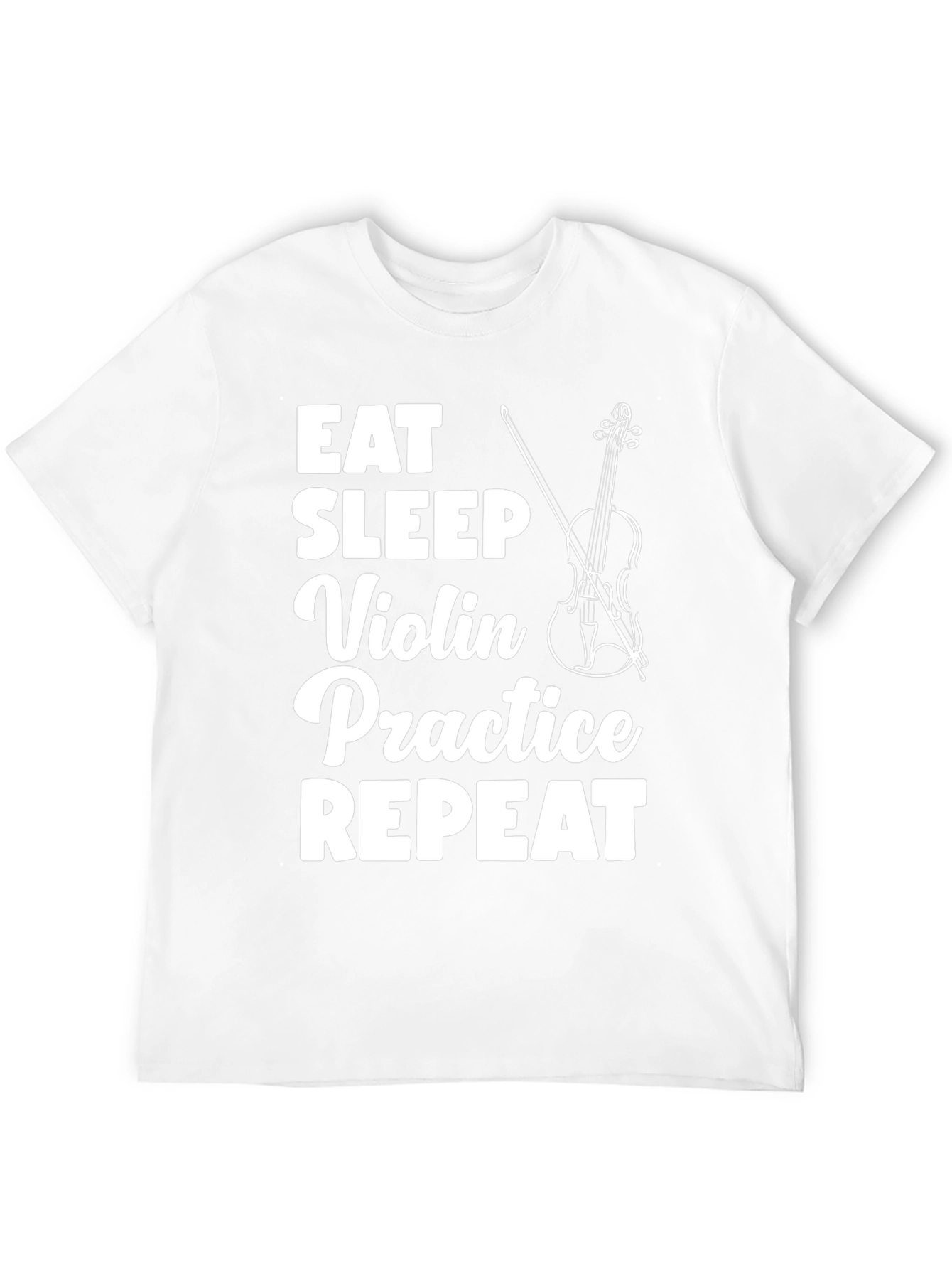 Eat Sleep Violin Practice Repeat Black T-Shirt