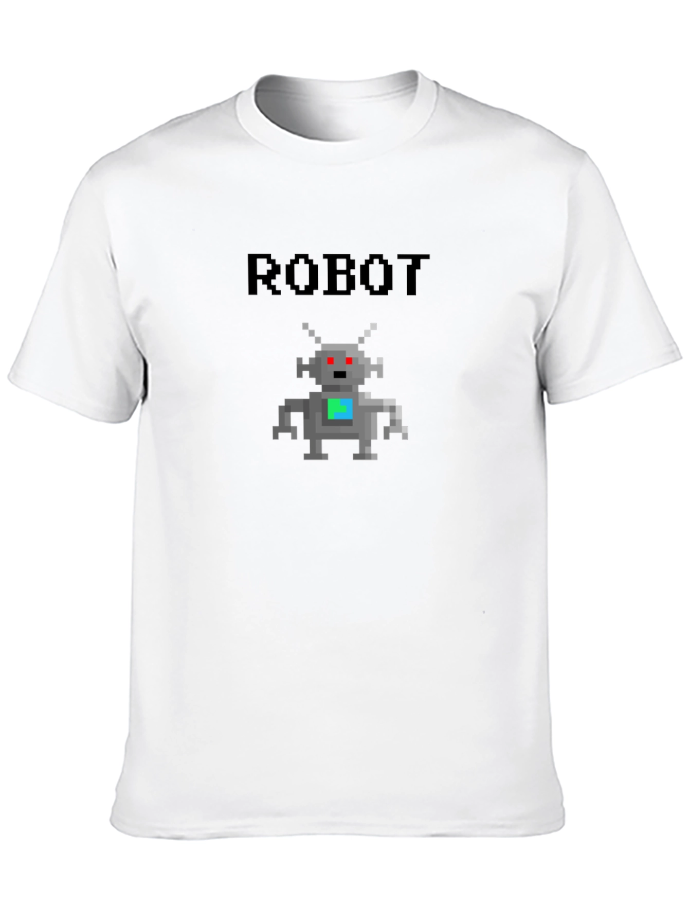 Pixel Robot Graphic Tee - Classic Black