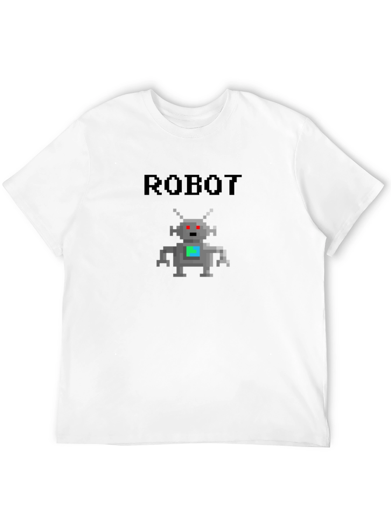Pixel Robot Graphic Tee - Classic Black