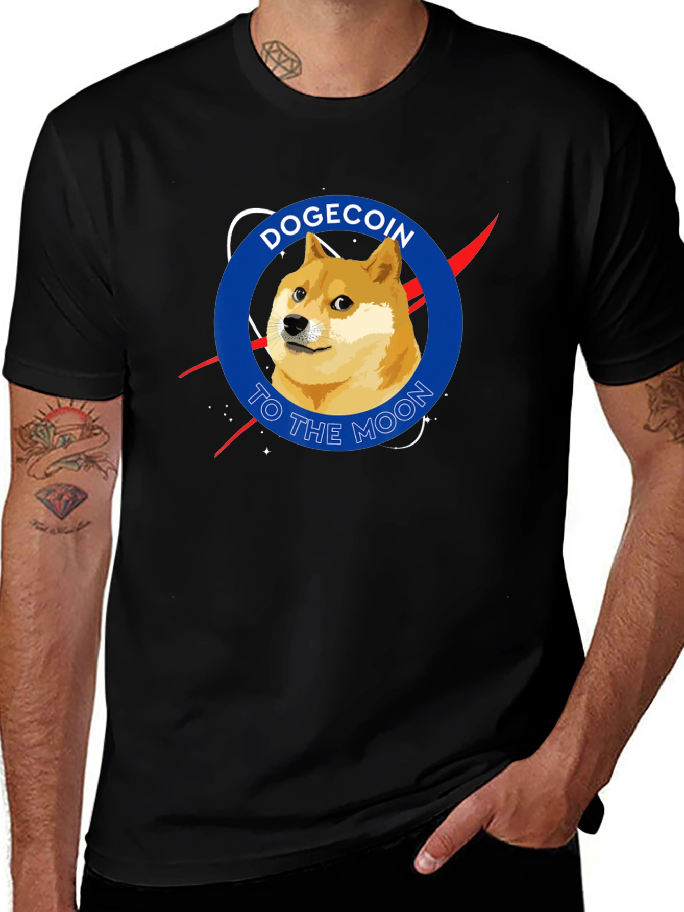 Dogecoin To The Moon Graphic T-Shirt