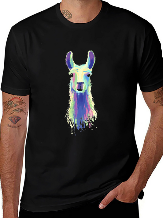 Llama Art Graphic Tee - Cool Animal Shirt
