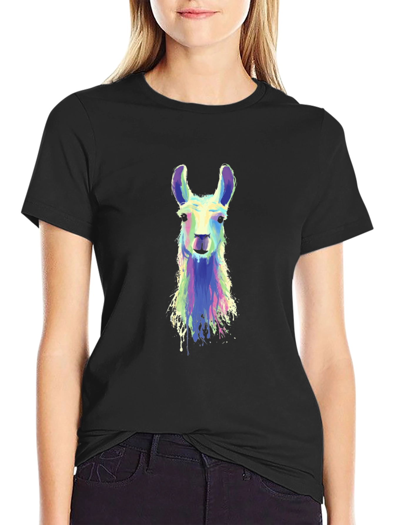 Llama Art Graphic Tee - Cool Animal Shirt