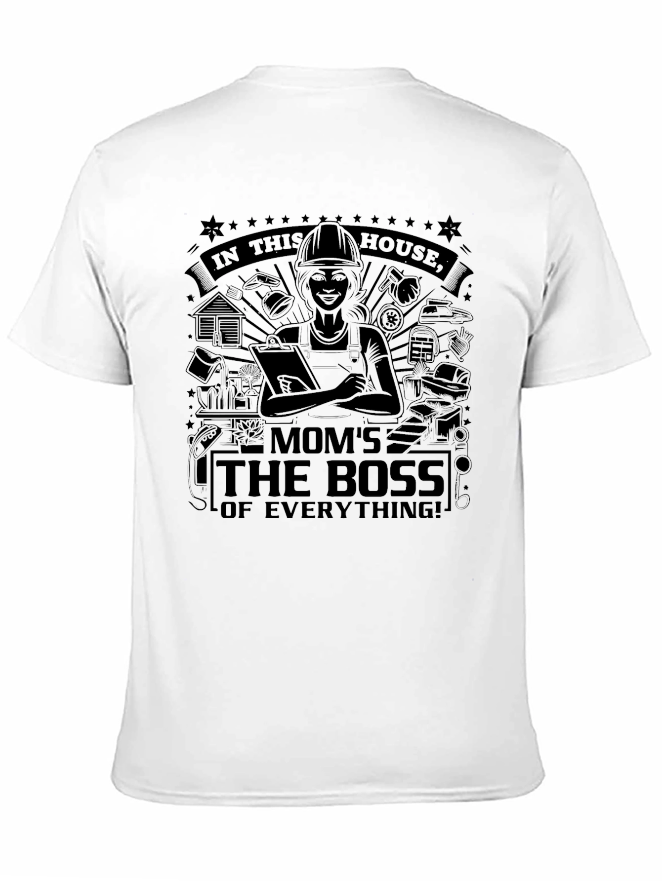 Moms the Boss T-Shirt - Black Graphic Tee