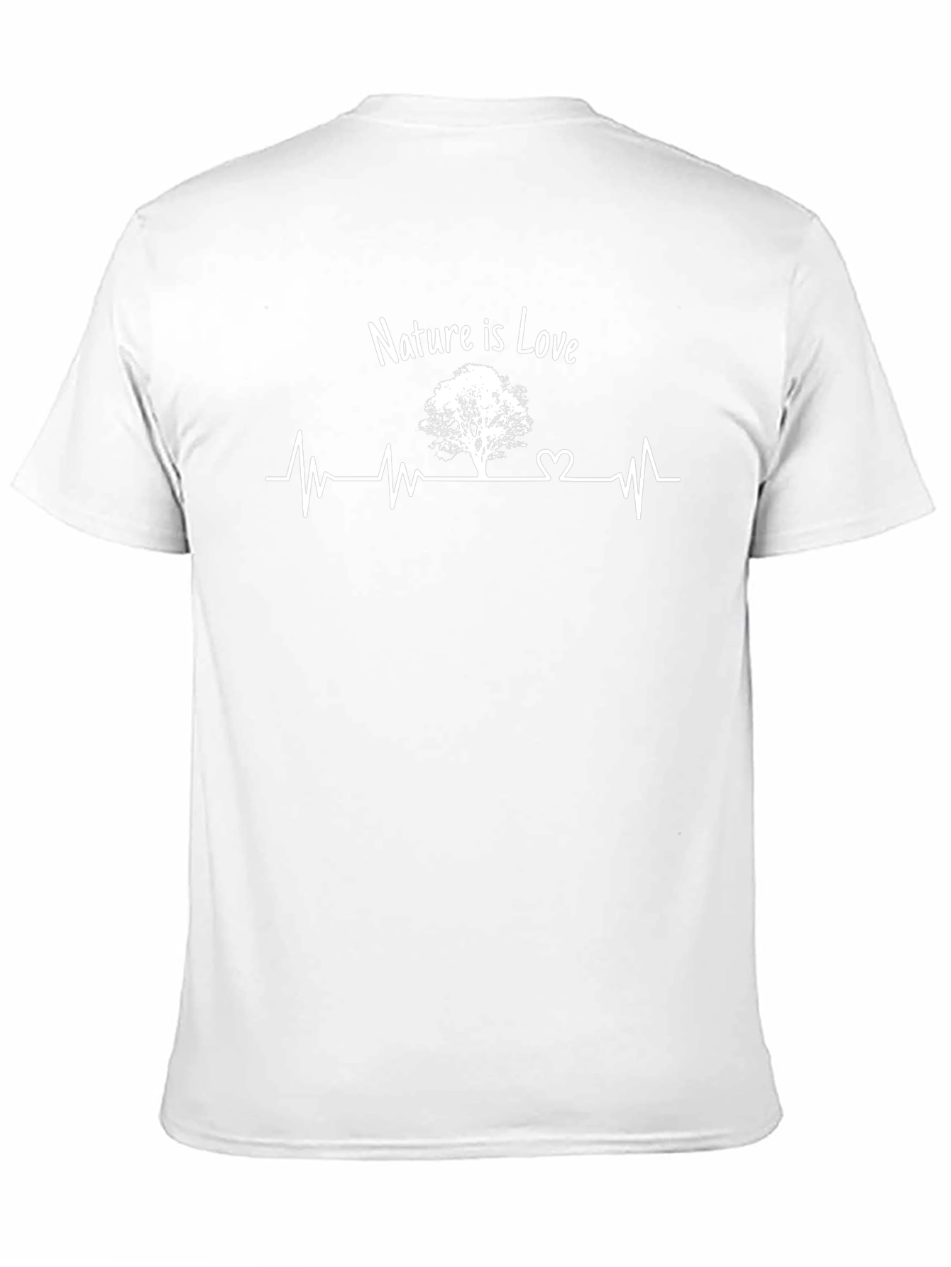 Nature is Love Graphic Tee - Tree Heartbeat Design