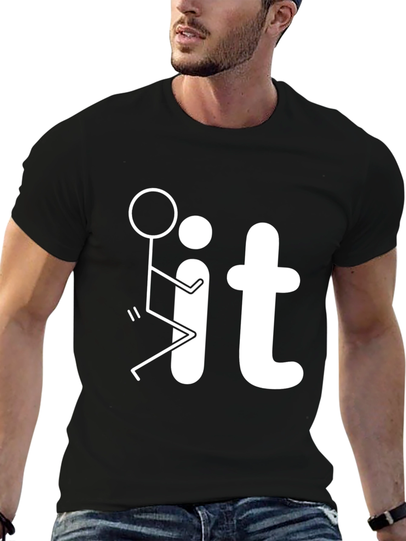 Funny Graphic T-Shirt - Black Casual Tee