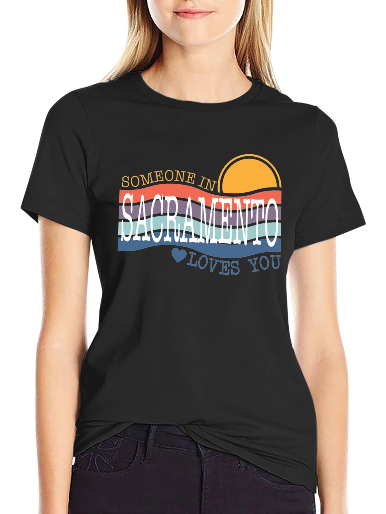 Sacramento Retro T-Shirt - Someone Loves You!