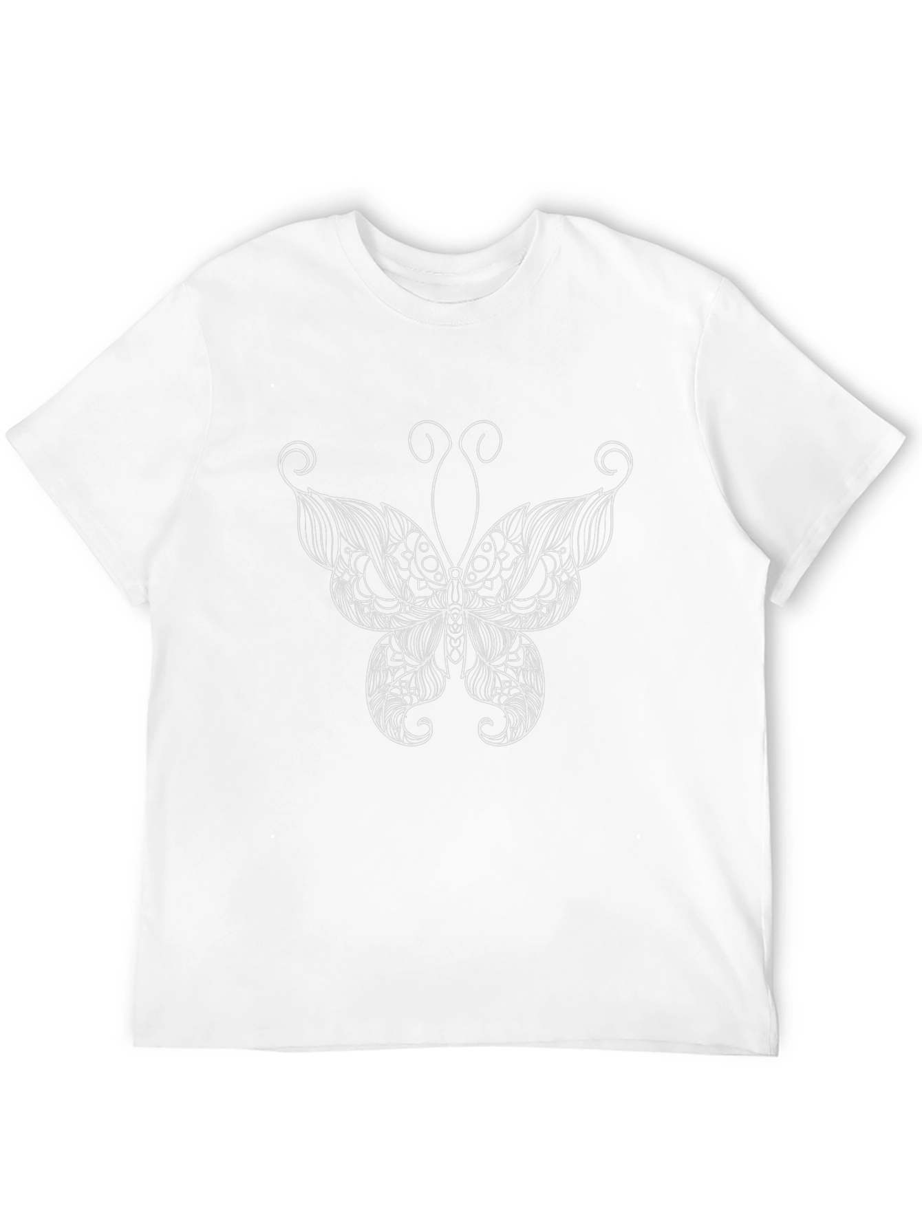 Black Tee with Butterfly Graphic